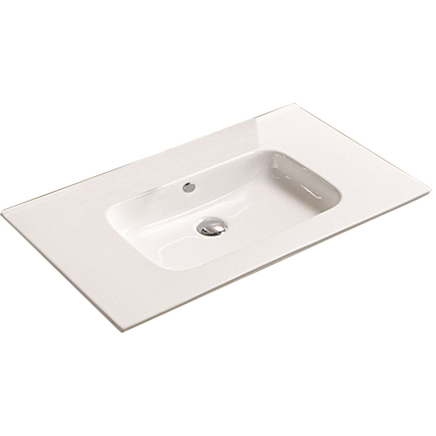 Luca Meubelwastafel  Keramiek 90x46x1.3 cm (met 1 kraangat)