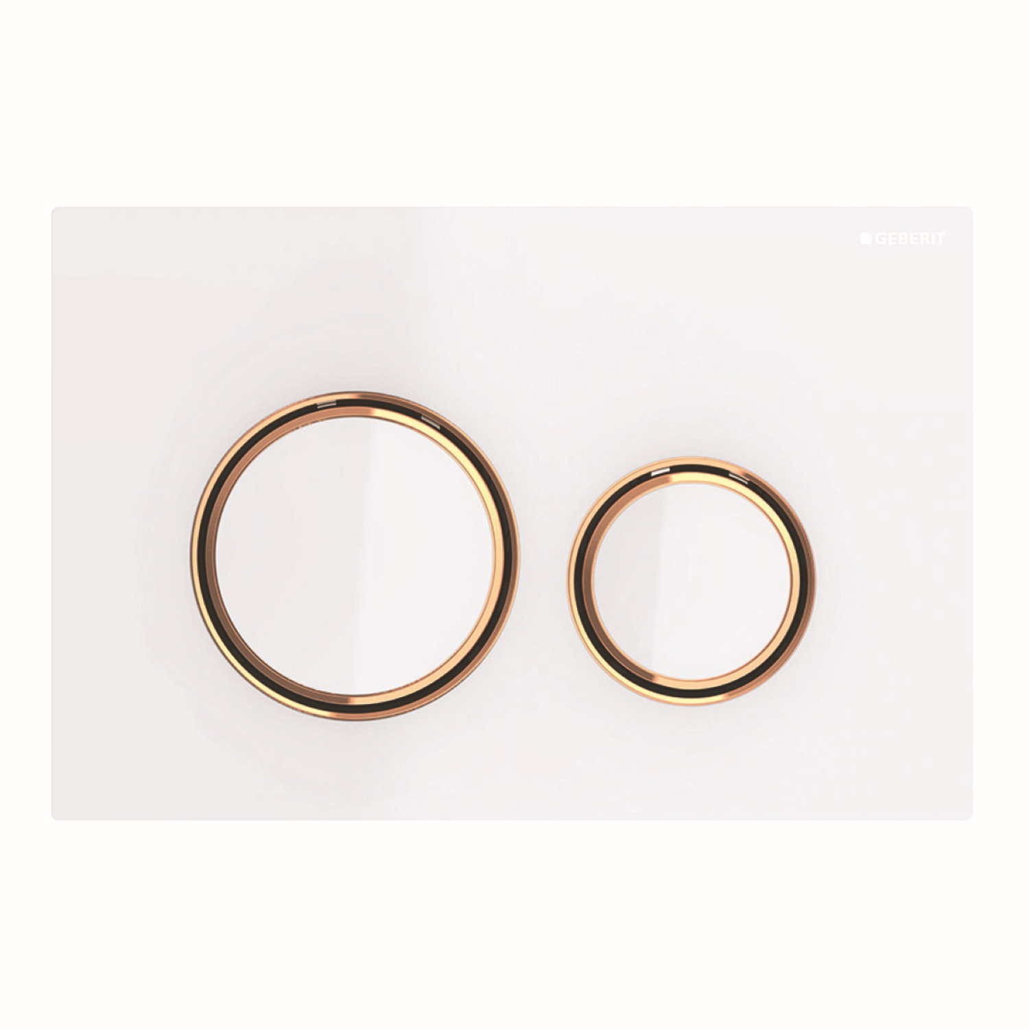 Bedieningsplaat Geberit Sigma 50 Round voor 2-toets Spoeling Rosé Goud / Wit