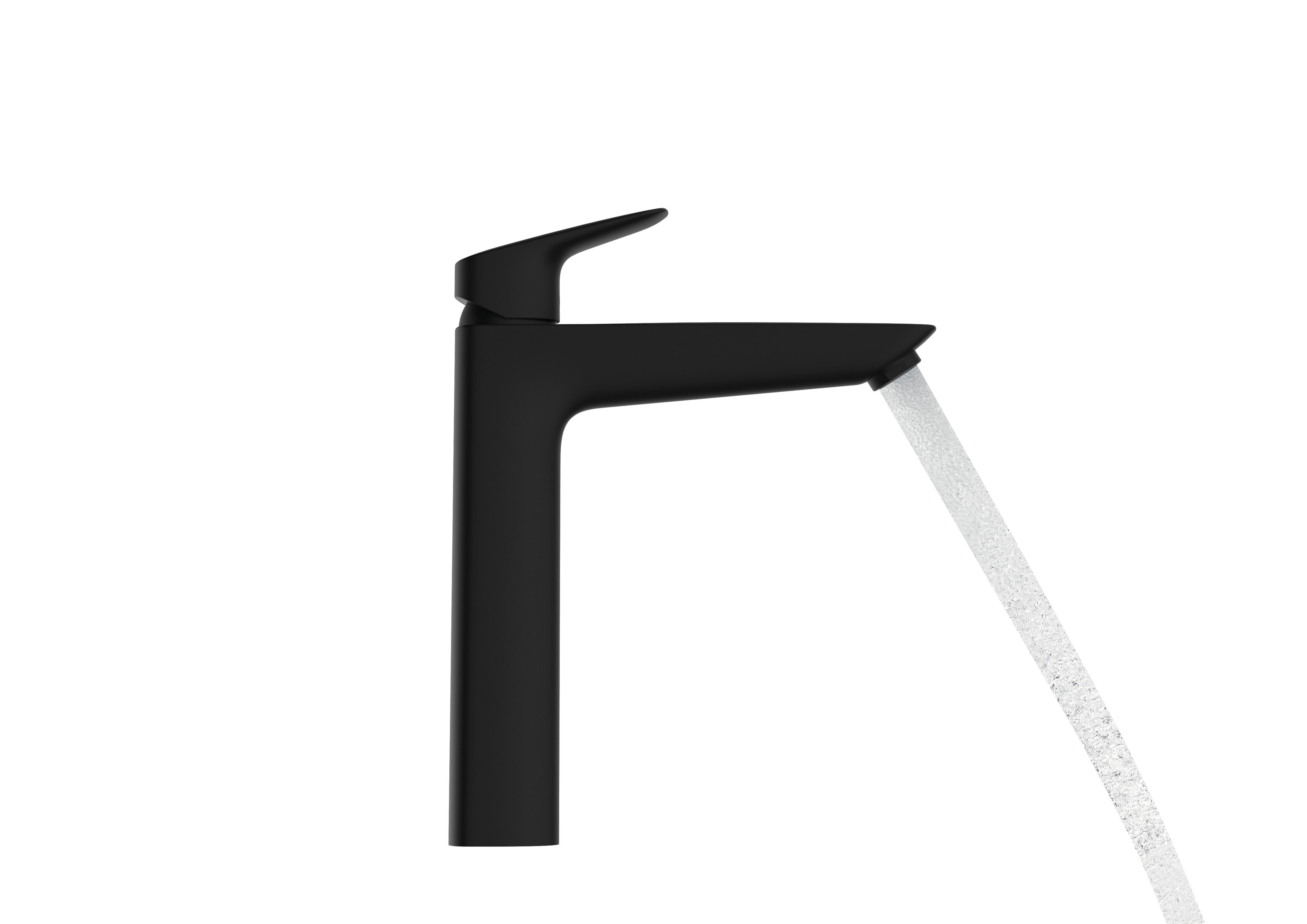 Hansgrohe Logis ééngreeps wastafelmengkraan 190 met PopUp trekwaste, mat zwart