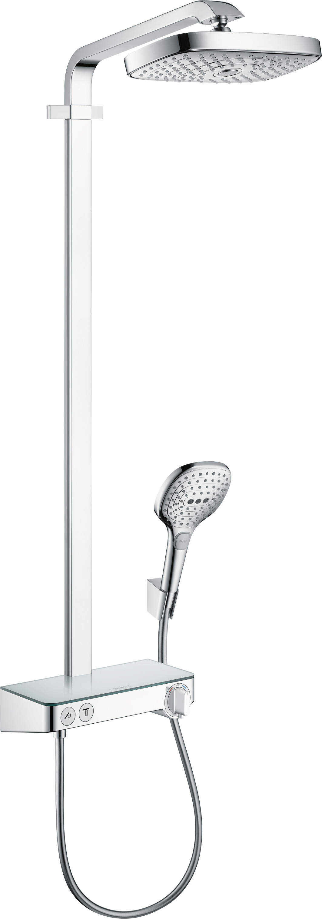 Hansgrohe Raindance Select E Showerpipe 300 2jet met ShowerTablet Select 300, chroom