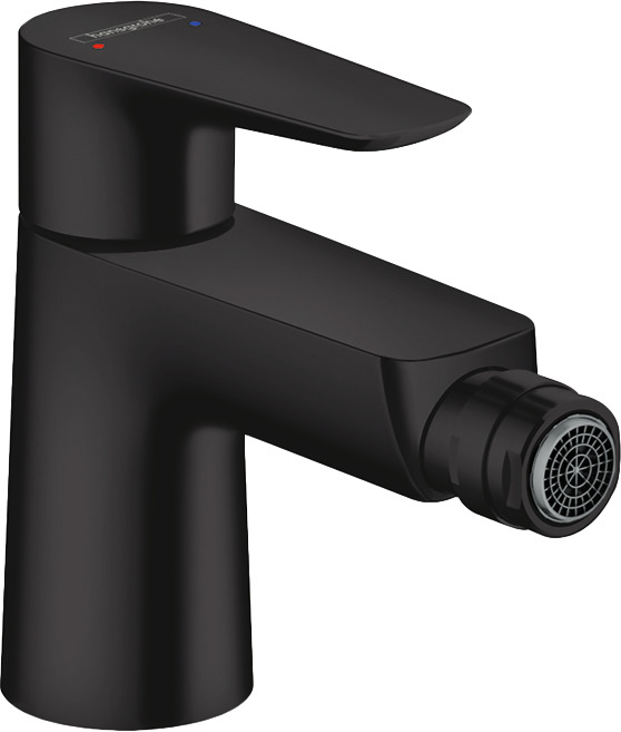 Hansgrohe Talis E ééngreeps bidetmengkraan met PopUp trekwaste, mat zwart