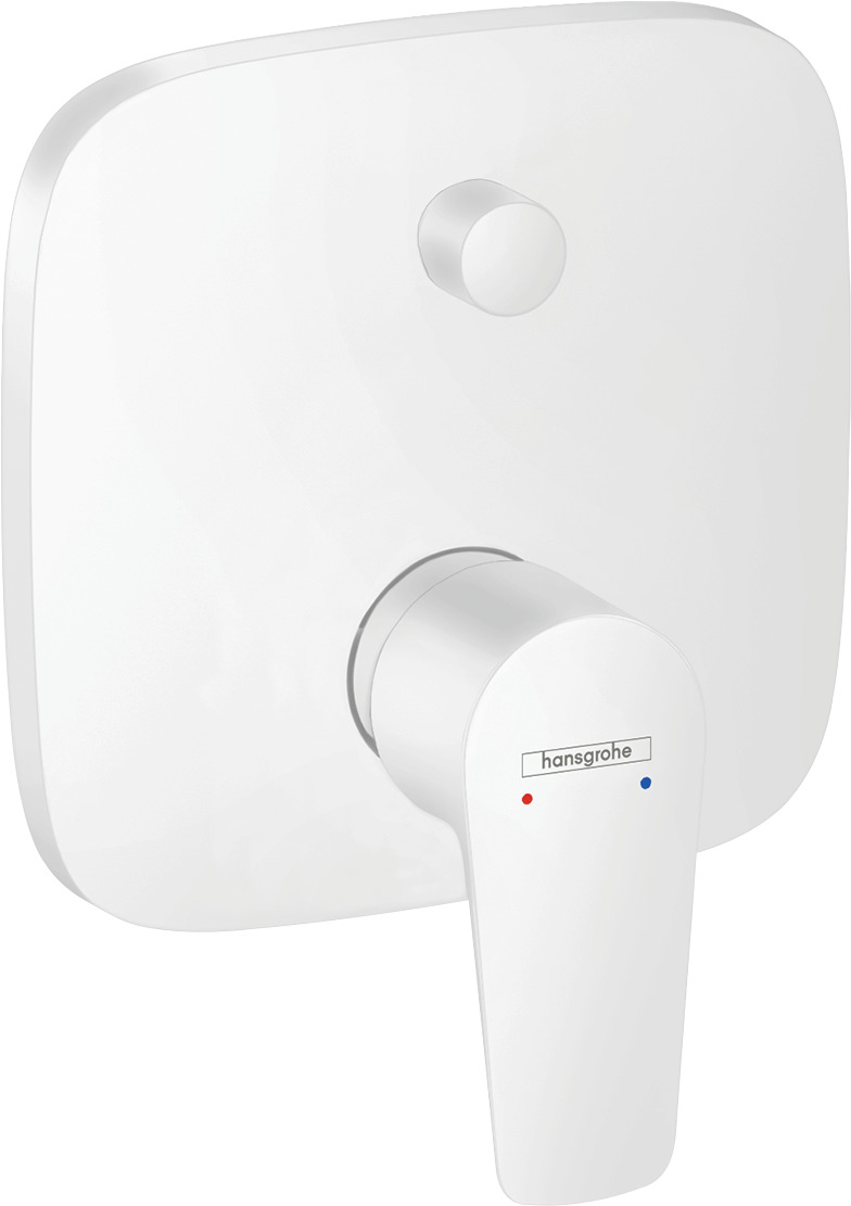 Hansgrohe Talis E ééngreeps badmengkraan afbouwdeel met zekerheidscombinatie, mat wit