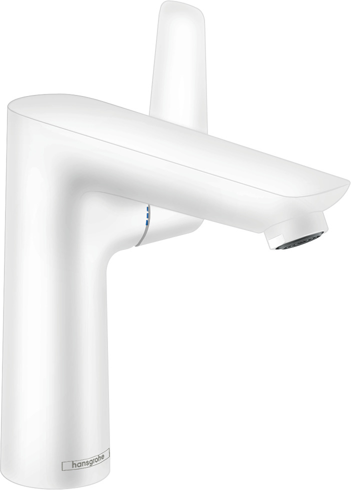 Hansgrohe Talis E ééngreeps wastafelmengkraan 150 met PopUp trekwaste, mat wit