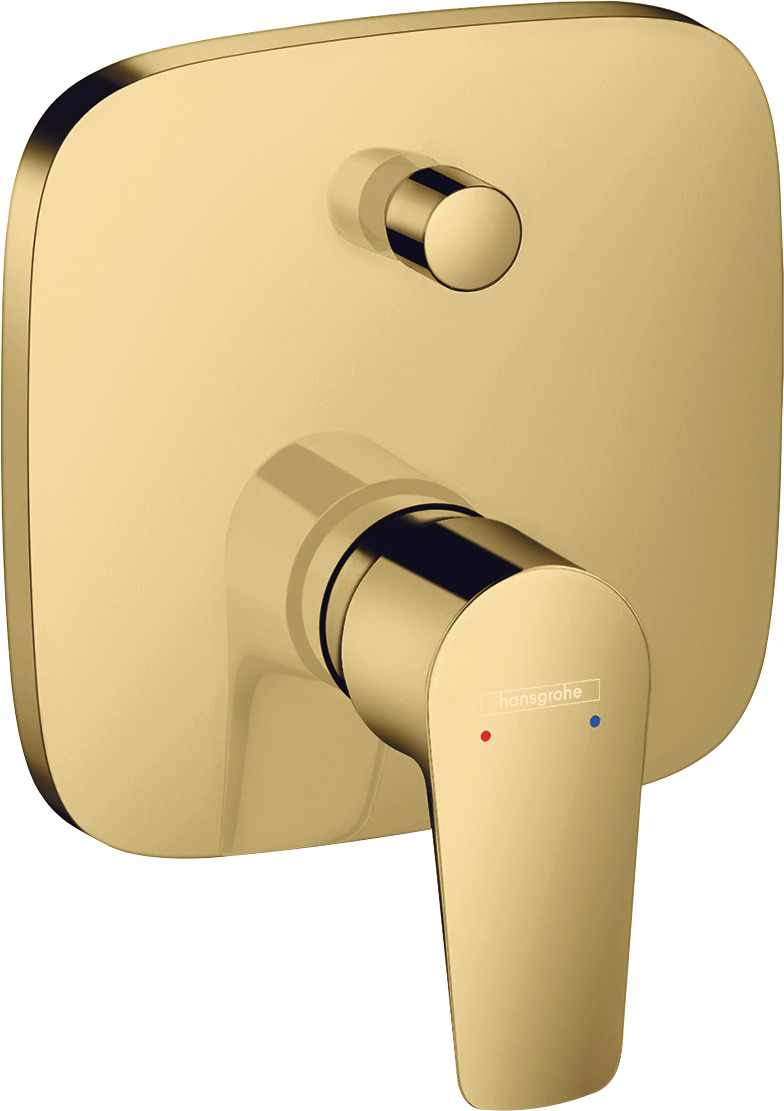 Hansgrohe Talis E ééngreeps badmengkraan afbouwdeel met zekerheidscombinatie, Polished Gold Optic
