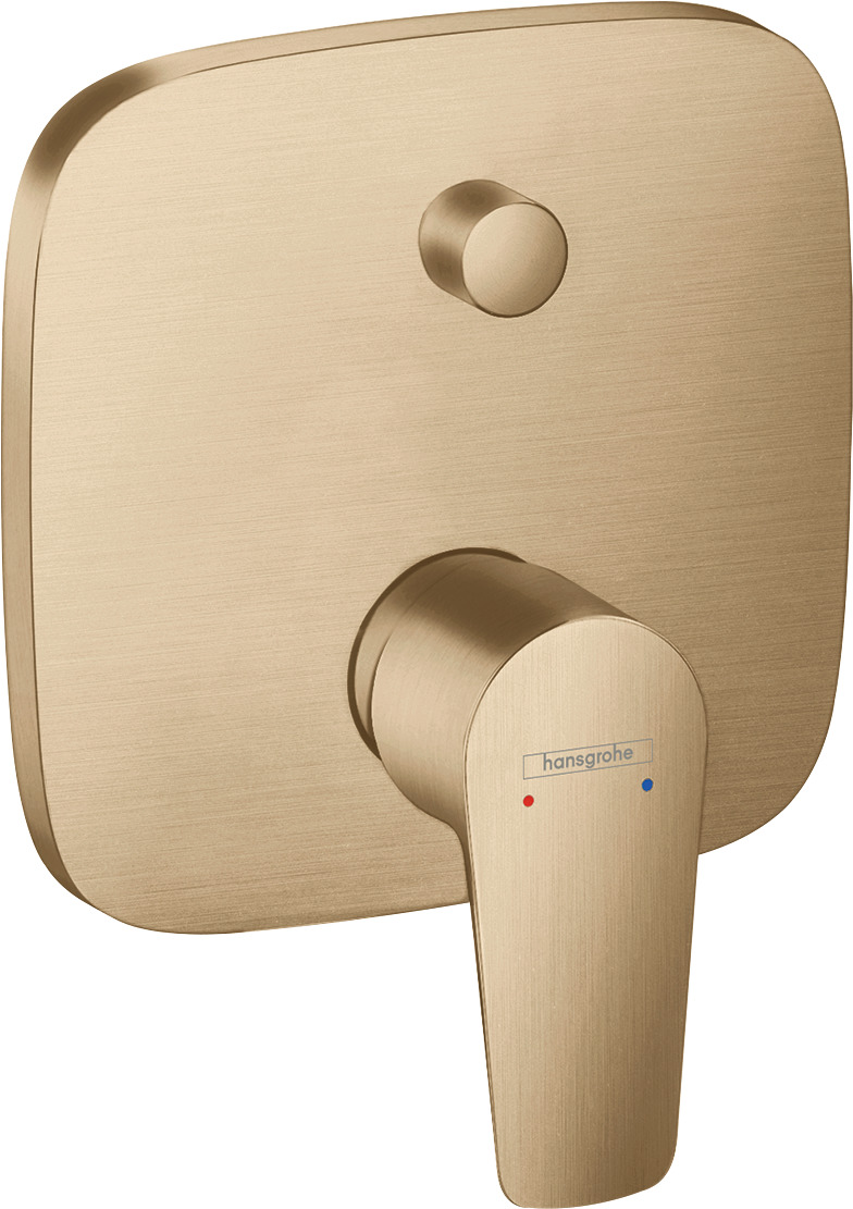 Hansgrohe Talis E ééngreeps badmengkraan afbouwdeel met zekerheidscombinatie, Brushed Bronze