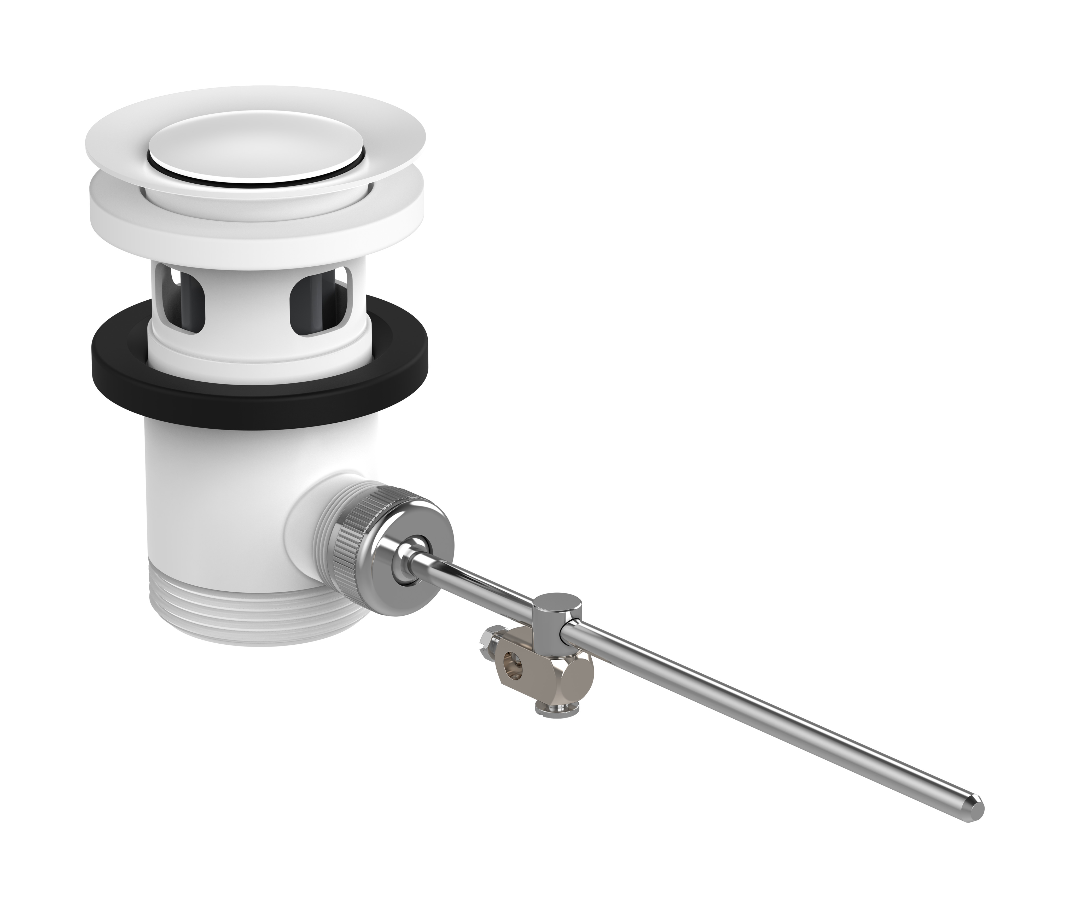 Hansgrohe afvoergarnituur pop-up voor wastafel- en bidetmengkranen, mat wit