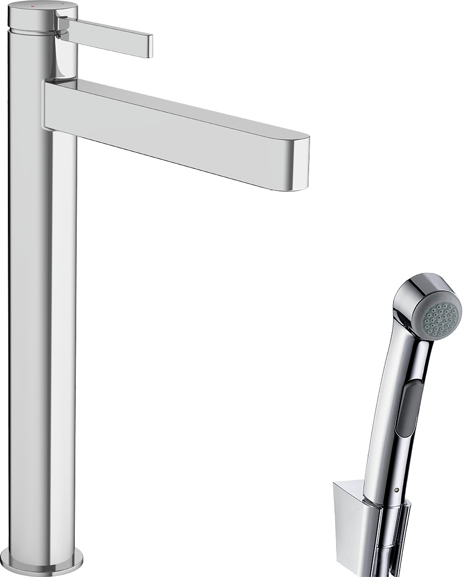 Hansgrohe Finoris ééngreeps wastafelmengkraan 260 met bidethanddouche en doucheslang 160 cm, chroom
