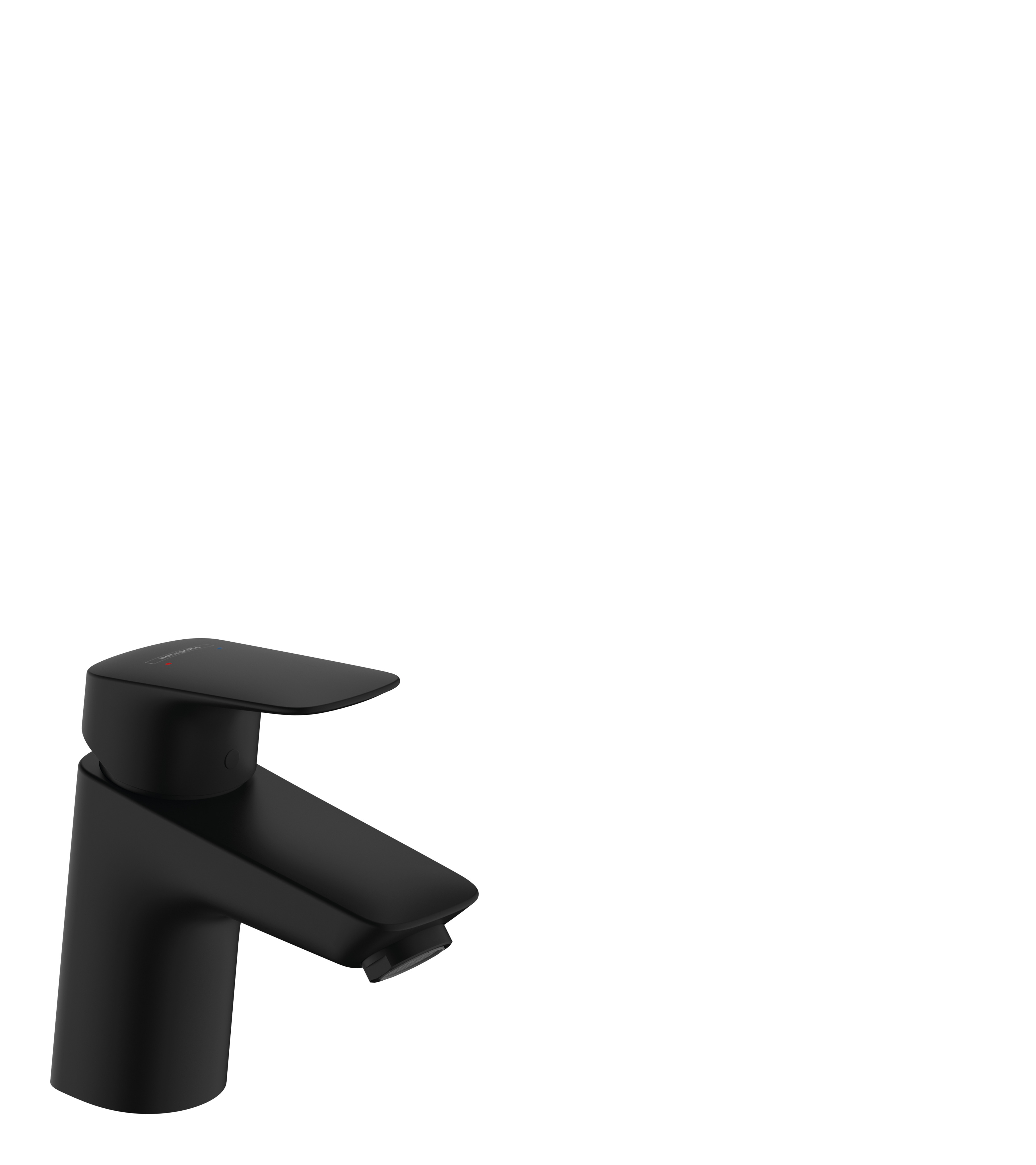 Hansgrohe Logis ééngreeps wastafelmengkraan 70 met afvoerplug, mat zwart