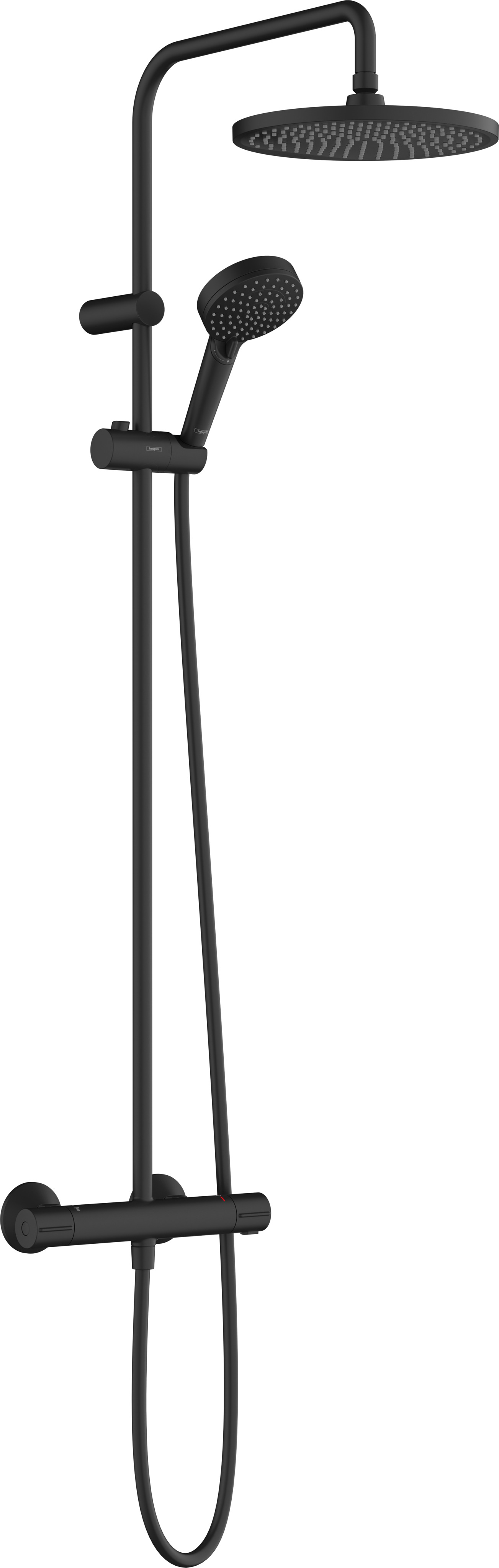 Hansgrohe Vernis Blend showerpipe 240 1jet EcoSmart met thermostaat, mat zwart