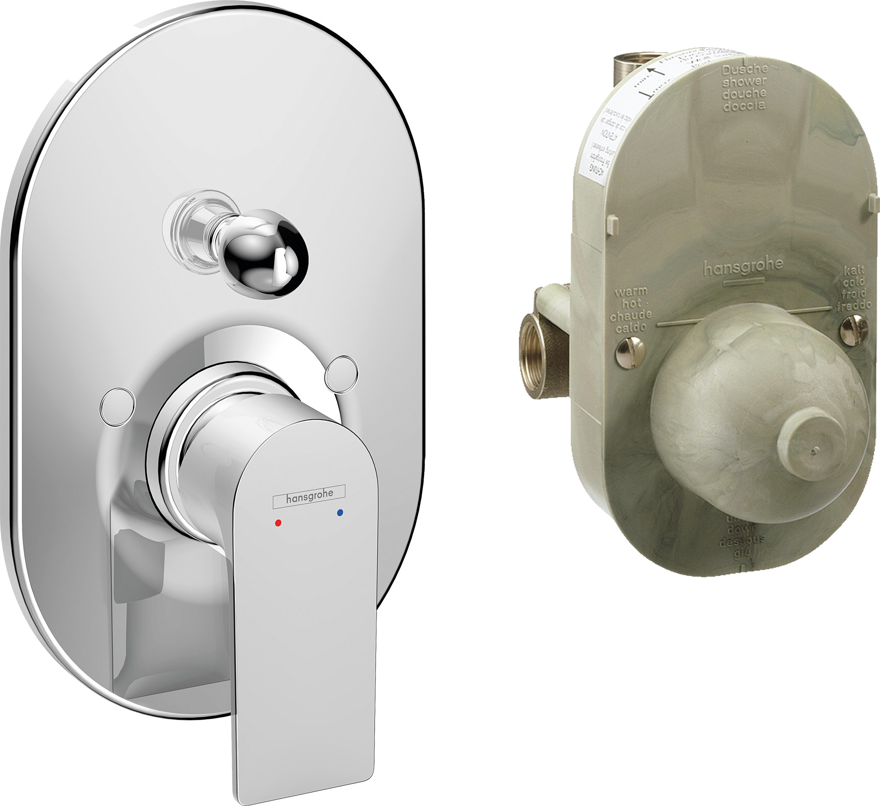 Hansgrohe Rebris E ééngreeps badmengkraan set inbouw, chroom