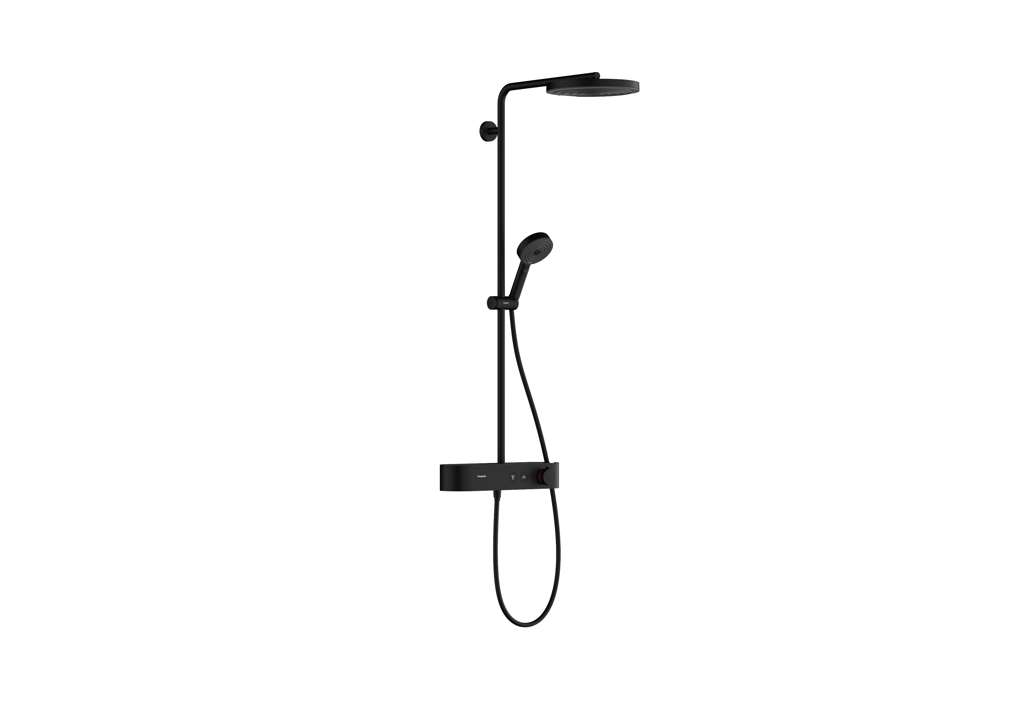 Hansgrohe Pulsify S Showerpipe 260 1jet EcoSmart met ShowerTablet Select 400, mat zwart