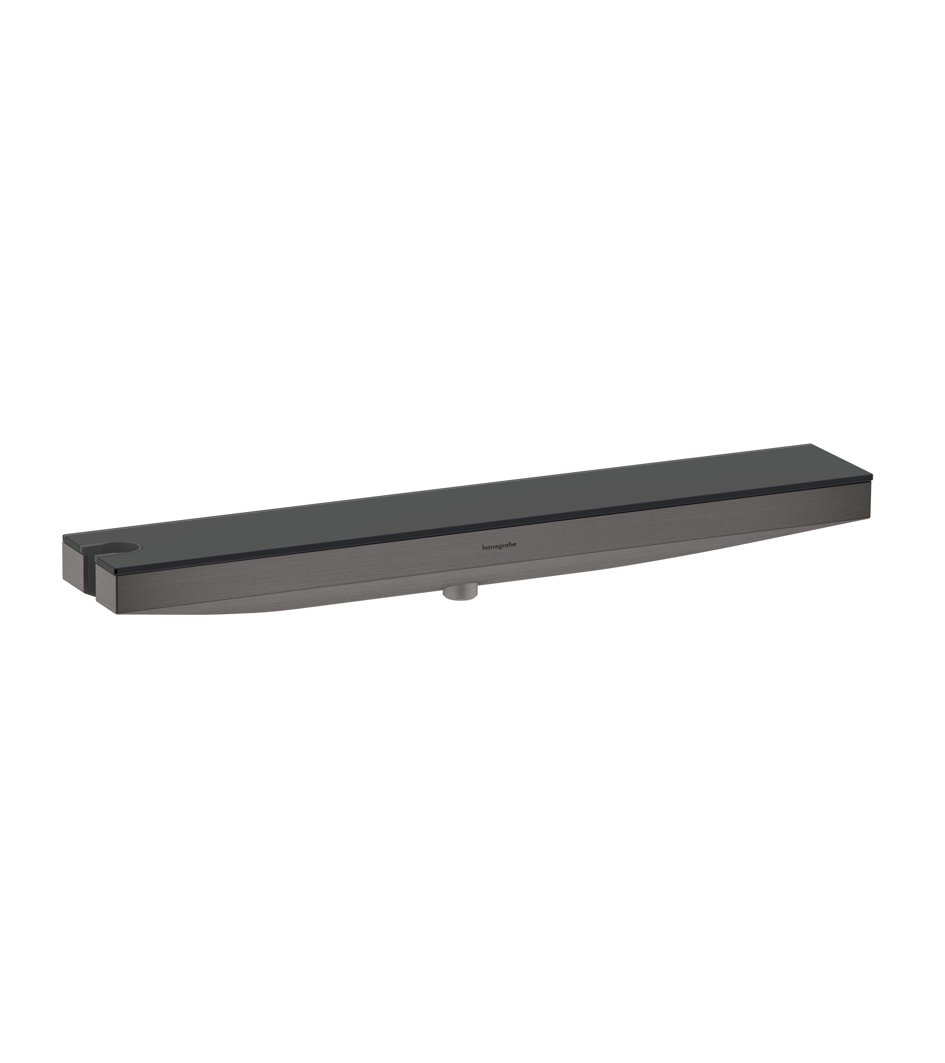 Hansgrohe Rainfinity muuraansluiting Porter 500 met douchehouder en planchet L, Brushed Black Chrome