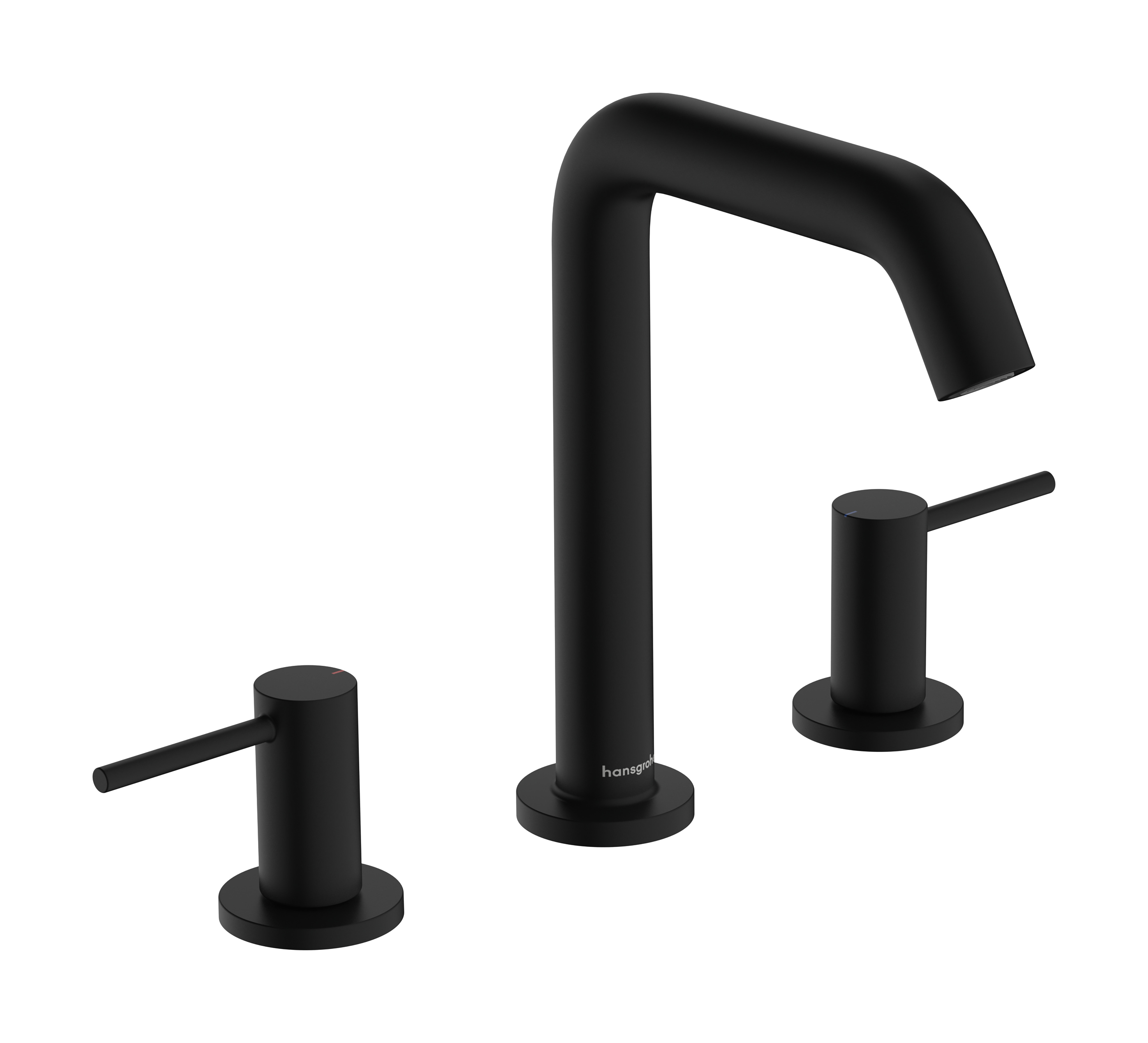 Hansgrohe Tecturis S 3-gats wastafelkraan 150 met afvoerplug, mat zwart