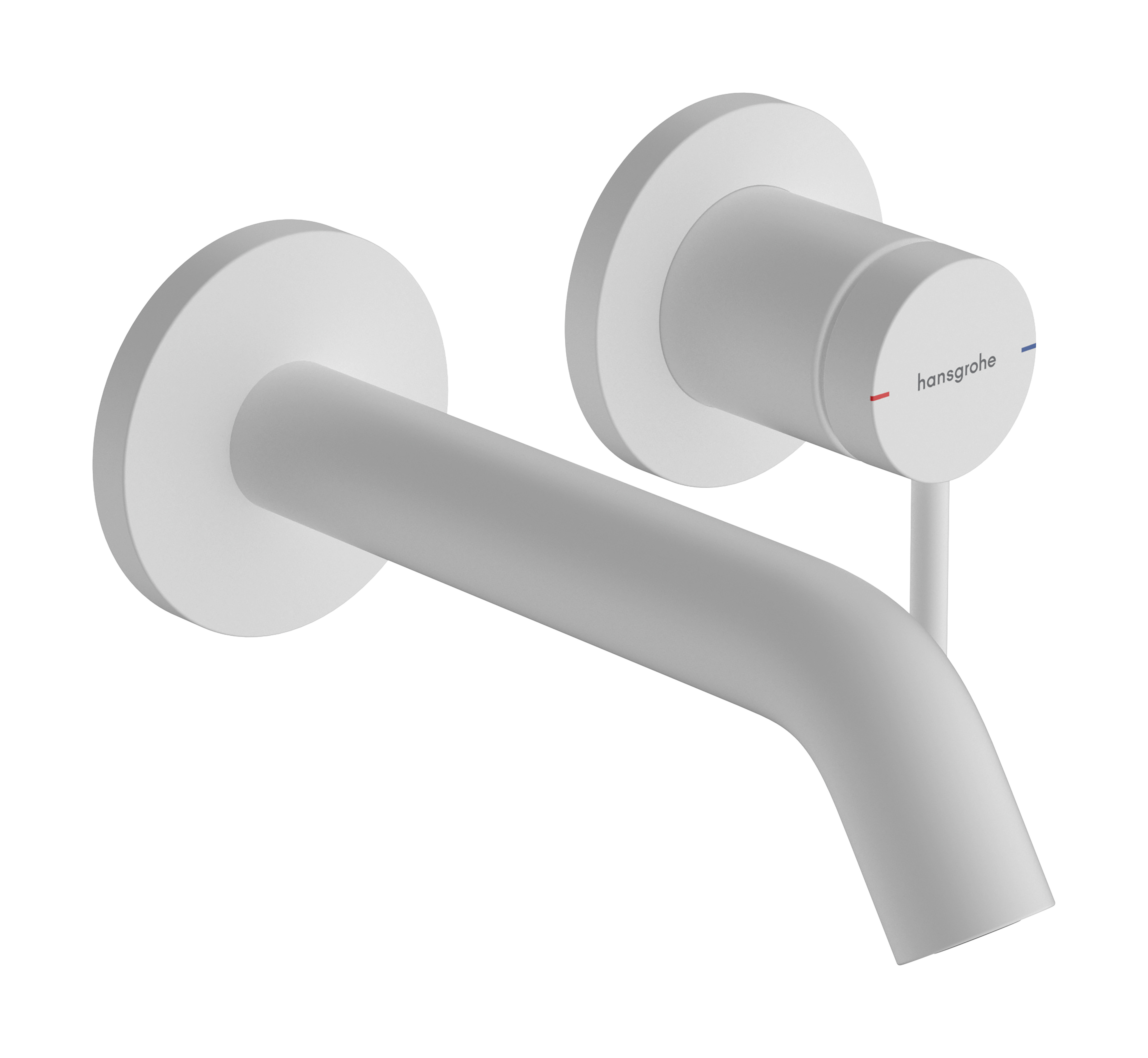 Hansgrohe Tecturis S ééngreeps wastafelkraan inbouw voor wandmontage, met uitloop 16,5 cm, mat wit