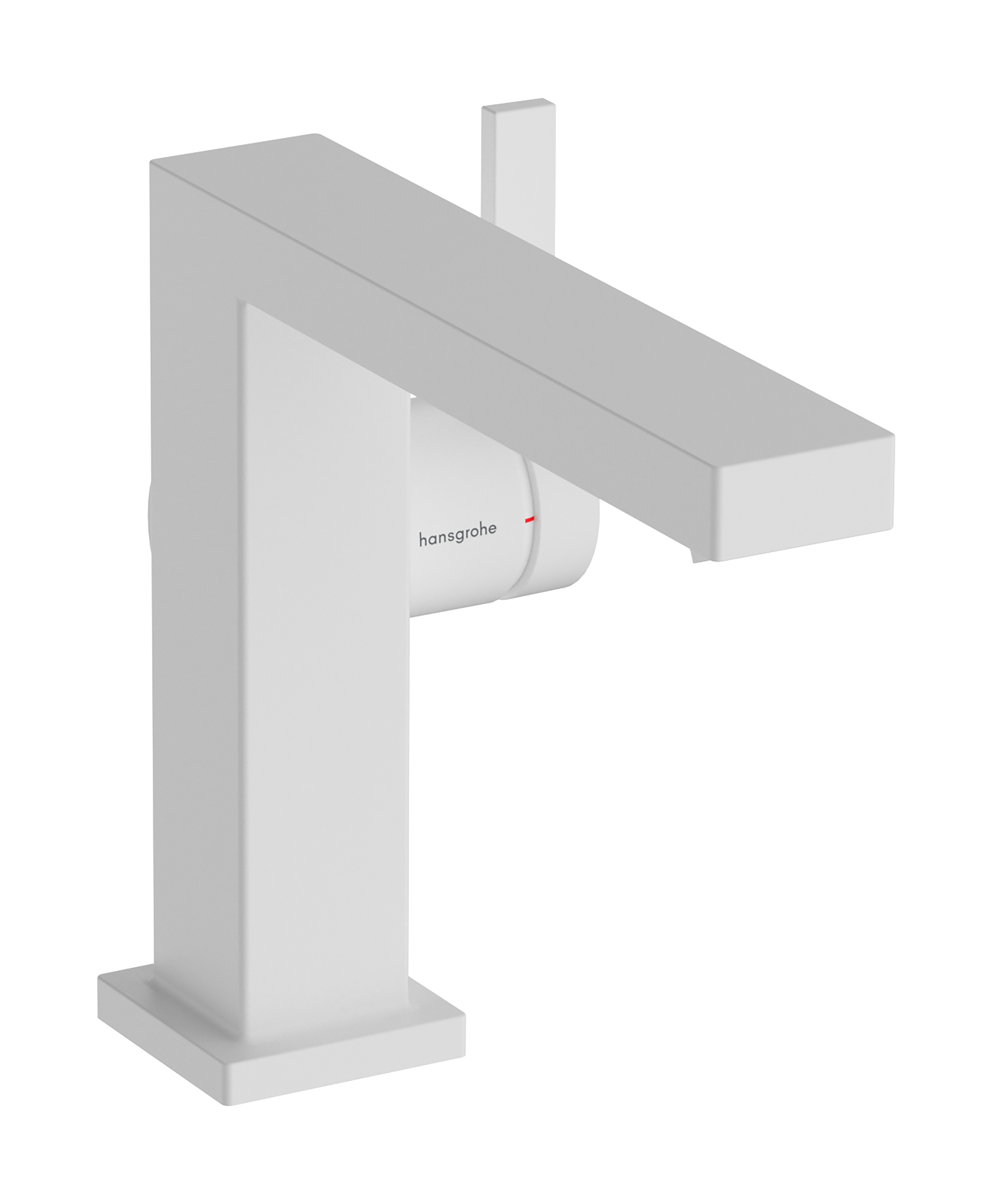 Hansgrohe Tecturis E ééngreeps wastafelkraan 110 Fine CoolStart met afvoerplug, mat wit
