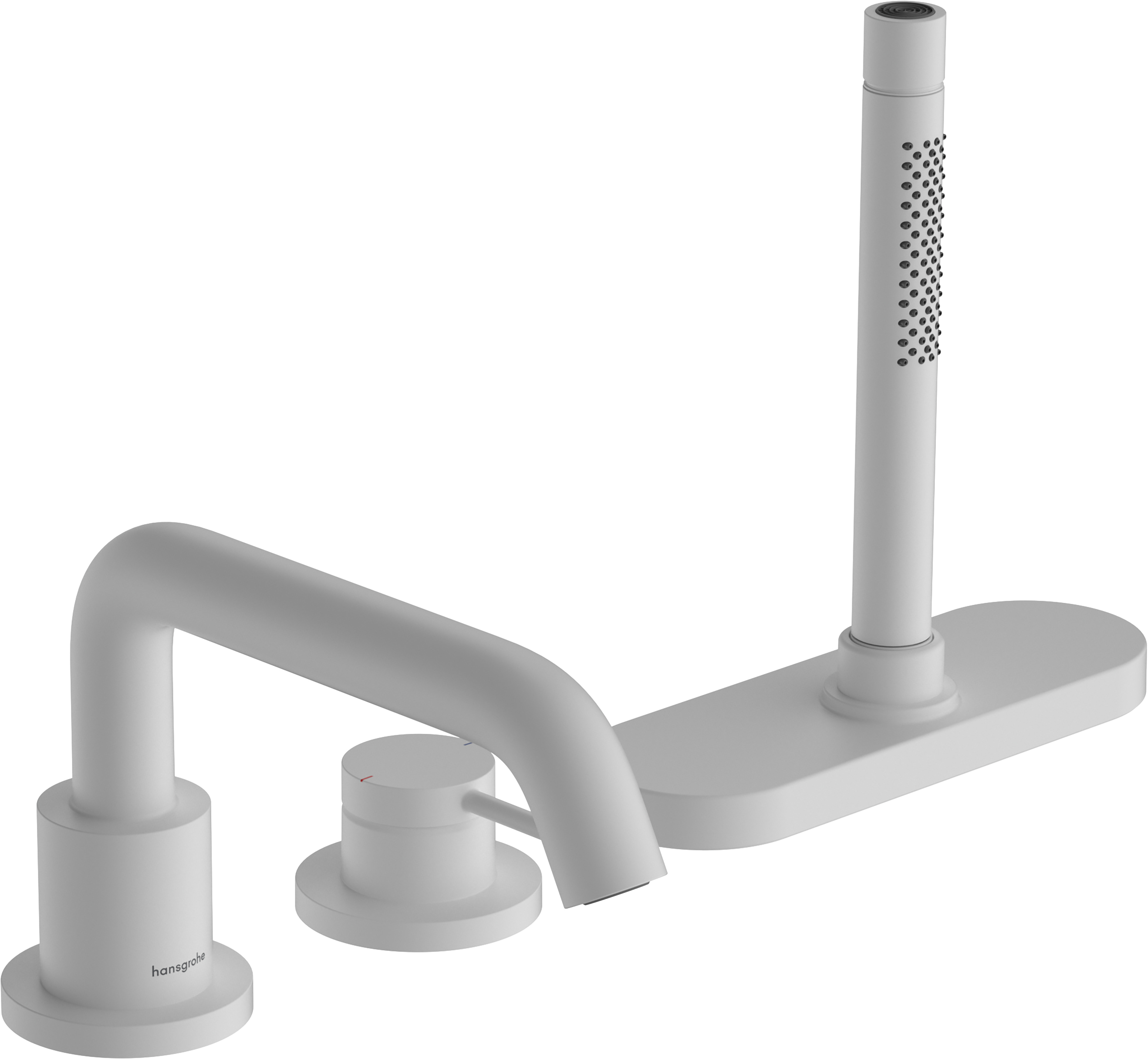 Hansgrohe Tecturis S 3-gats ééngreeps badrandmengkraan met sBox, mat wit