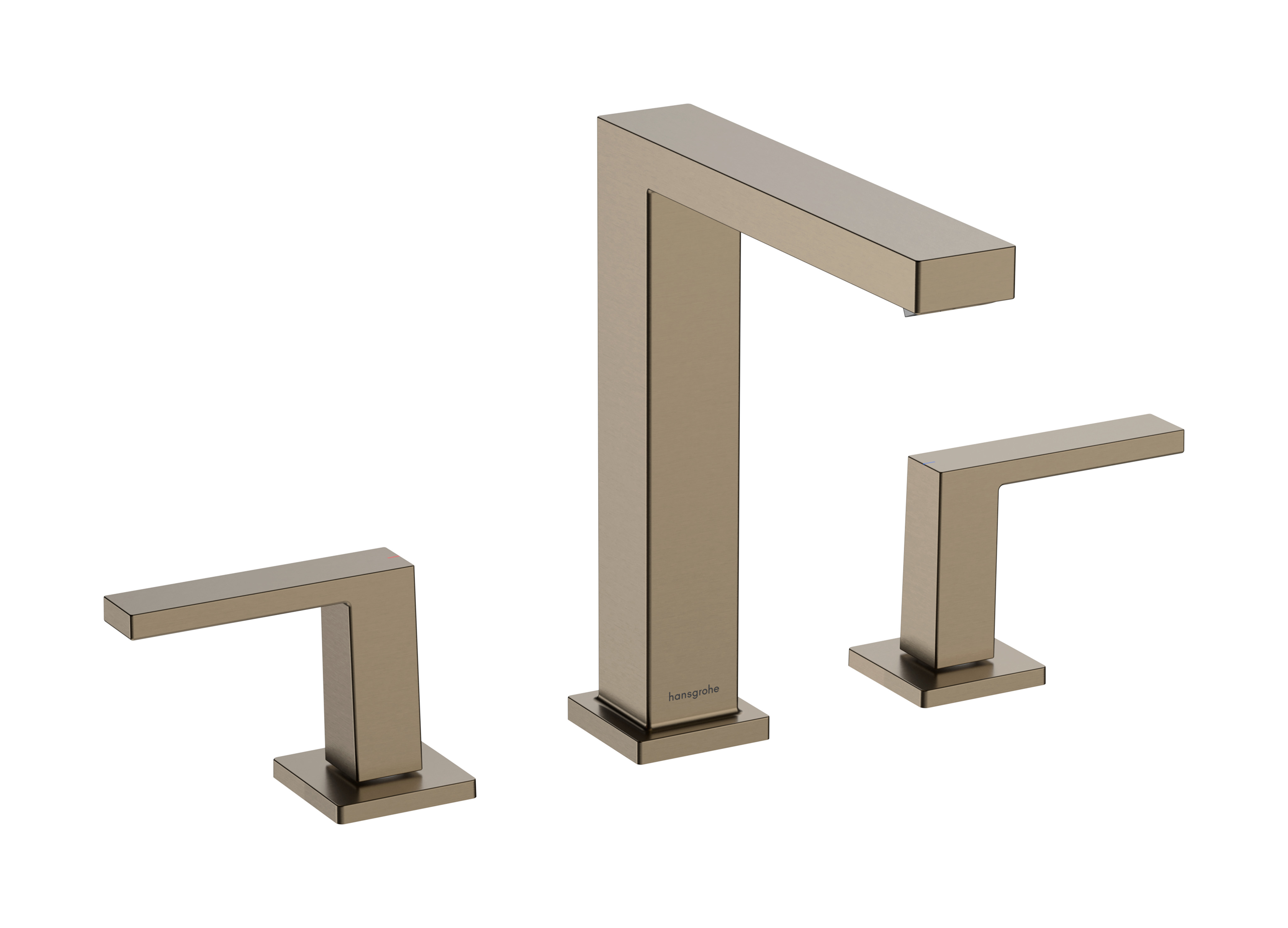 Hansgrohe Tecturis E 3-gats wastafelkraan 150 met afvoerplug, Brushed Bronze