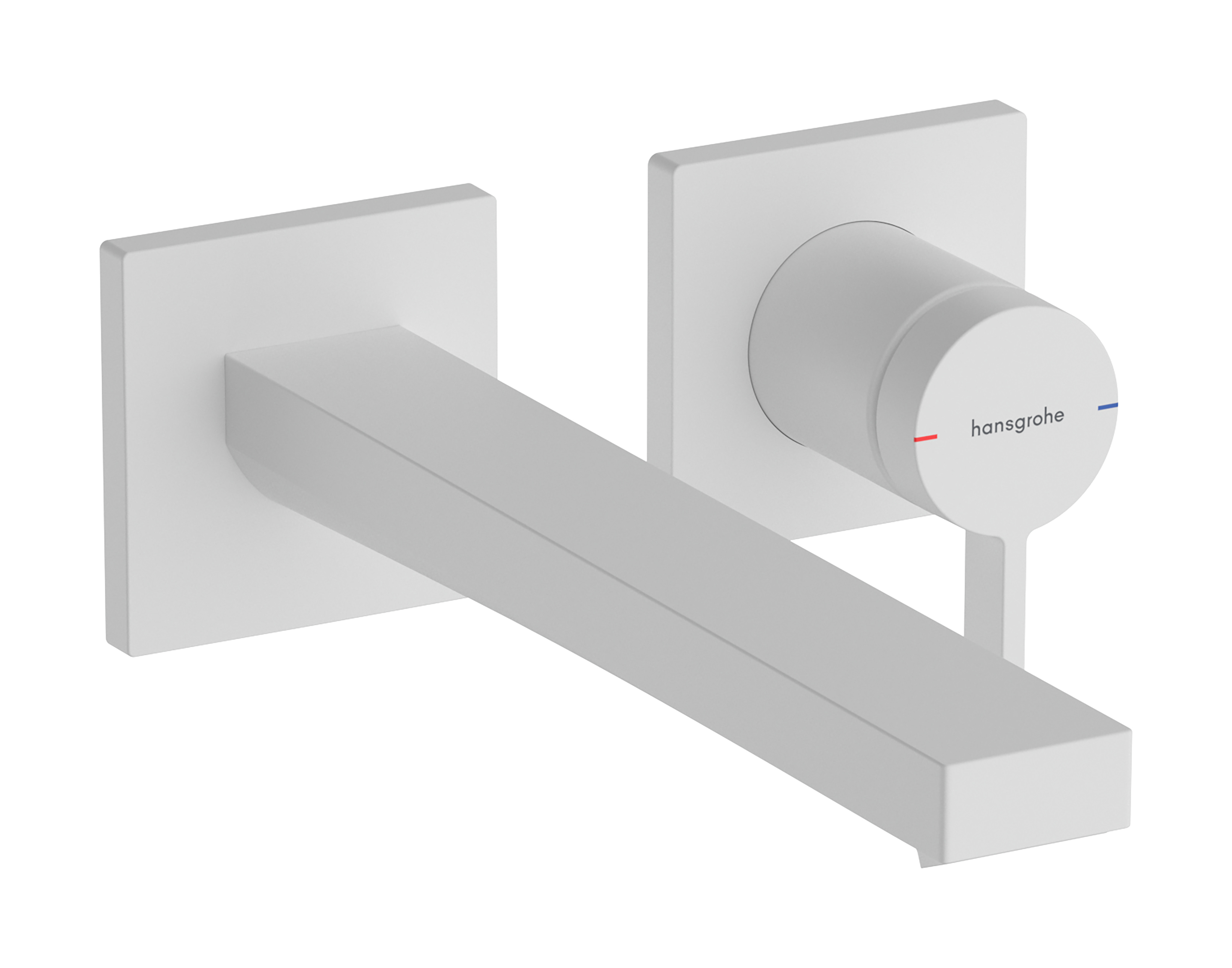 Hansgrohe Tecturis E Eéngreeps wastafelkraan inbouw voor wandmontage met uitloop 22,5 cm, mat wit