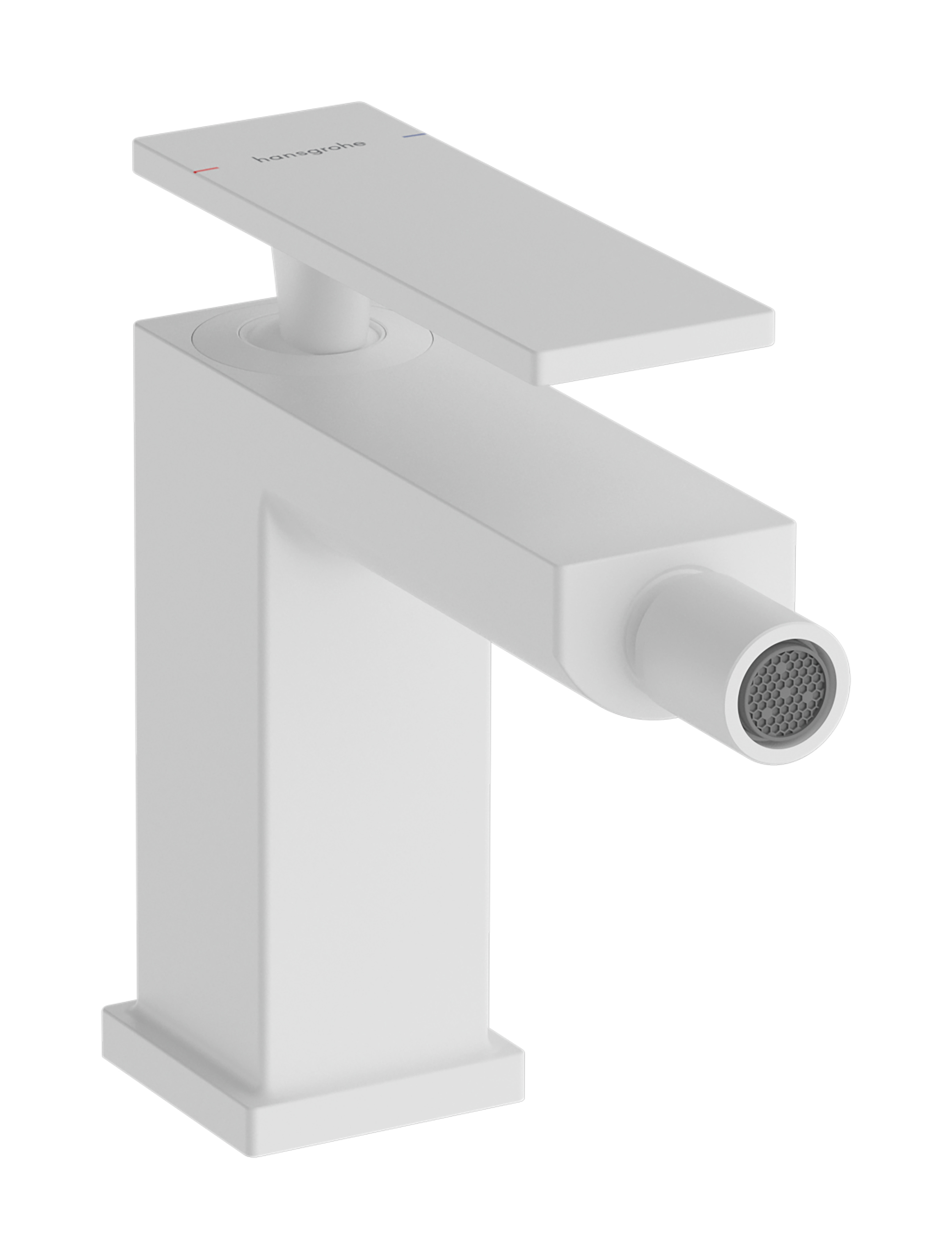 Hansgrohe Tecturis E ééngreeps bidetkraan met PopUp trekwaste, mat wit