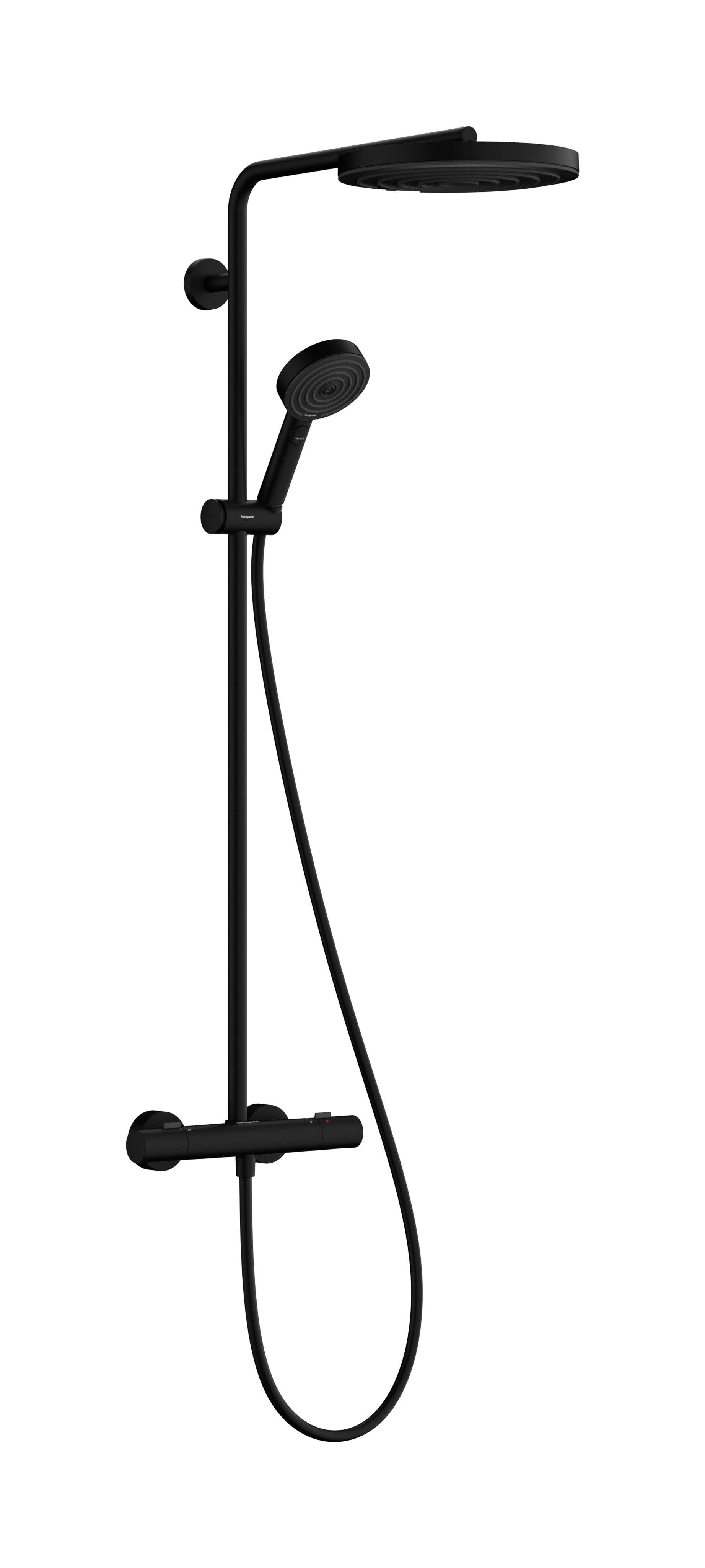 Hansgrohe Pulsify S Puro Showerpipe 260 1jet EcoSmart met thermostaat en handdouche 3jet, mat zwart