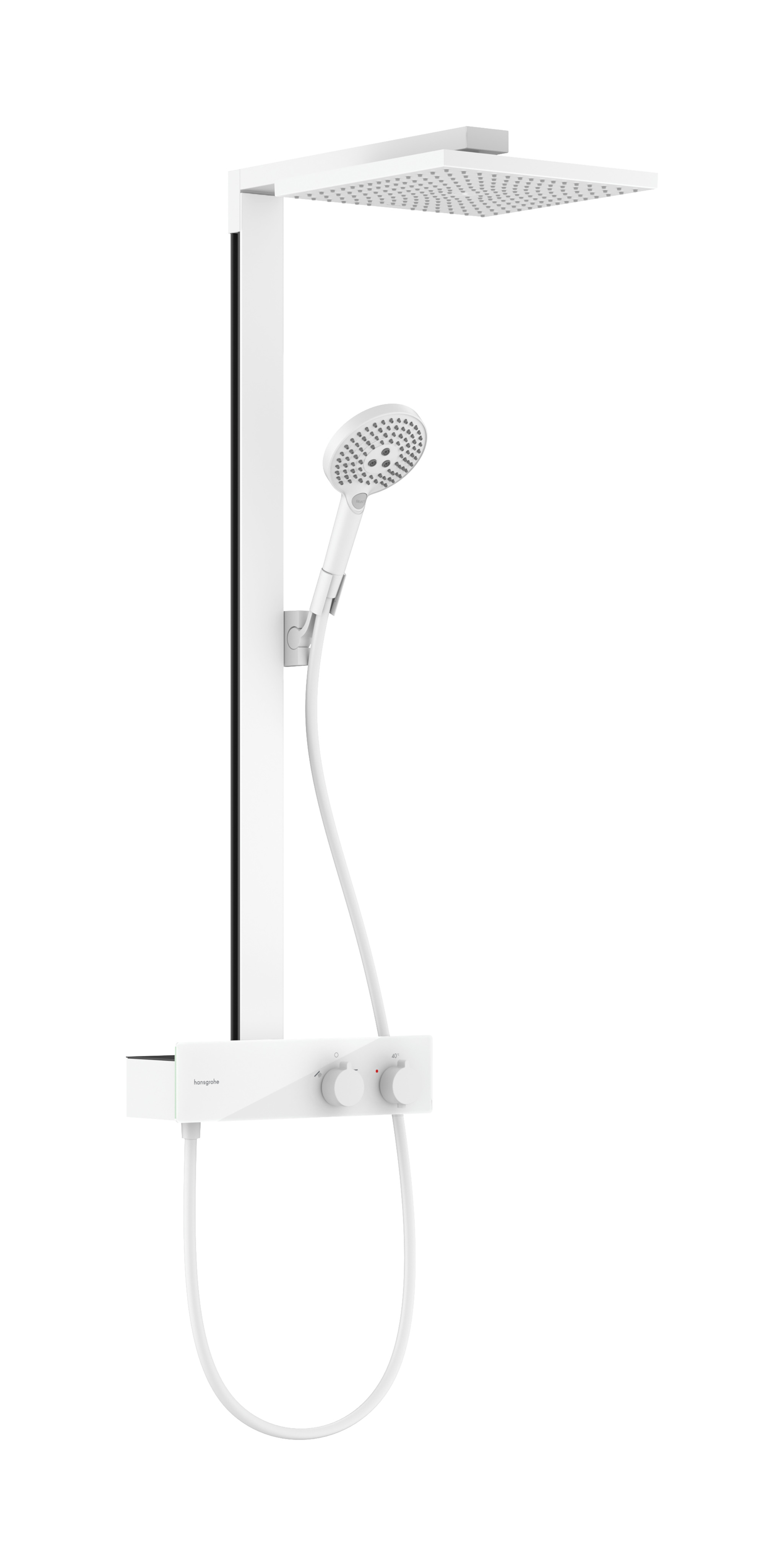Hansgrohe Raindance E Showerpipe 300 1jet EcoSmart met ShowerTablet 350, mat wit