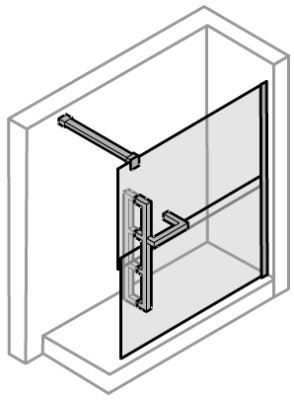 Huppe Manufaktur duplo walk-in 110x200 cm, rechts, chroom-antiplaque glas