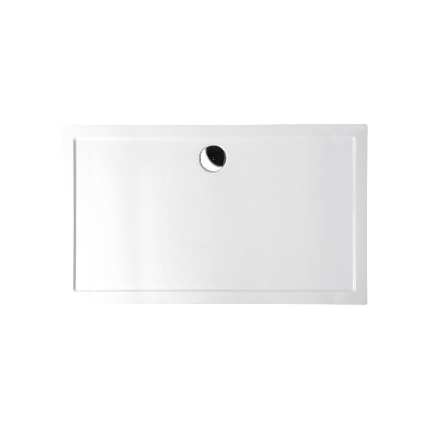 Douchebak Gegoten Marmer Sapho Karia 120x70x4 cm Rechthoek Wit