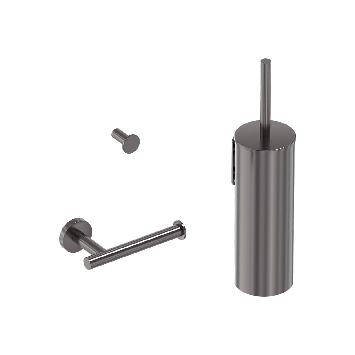Toiletaccessoire Set MAY 3-in-1 Geborsteld Carbon Black PVD
