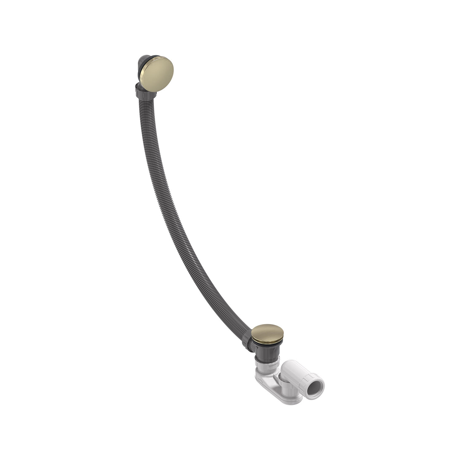 Badoverloopset MAY Incl. Sifon Geborsteld Mat Goud PVD