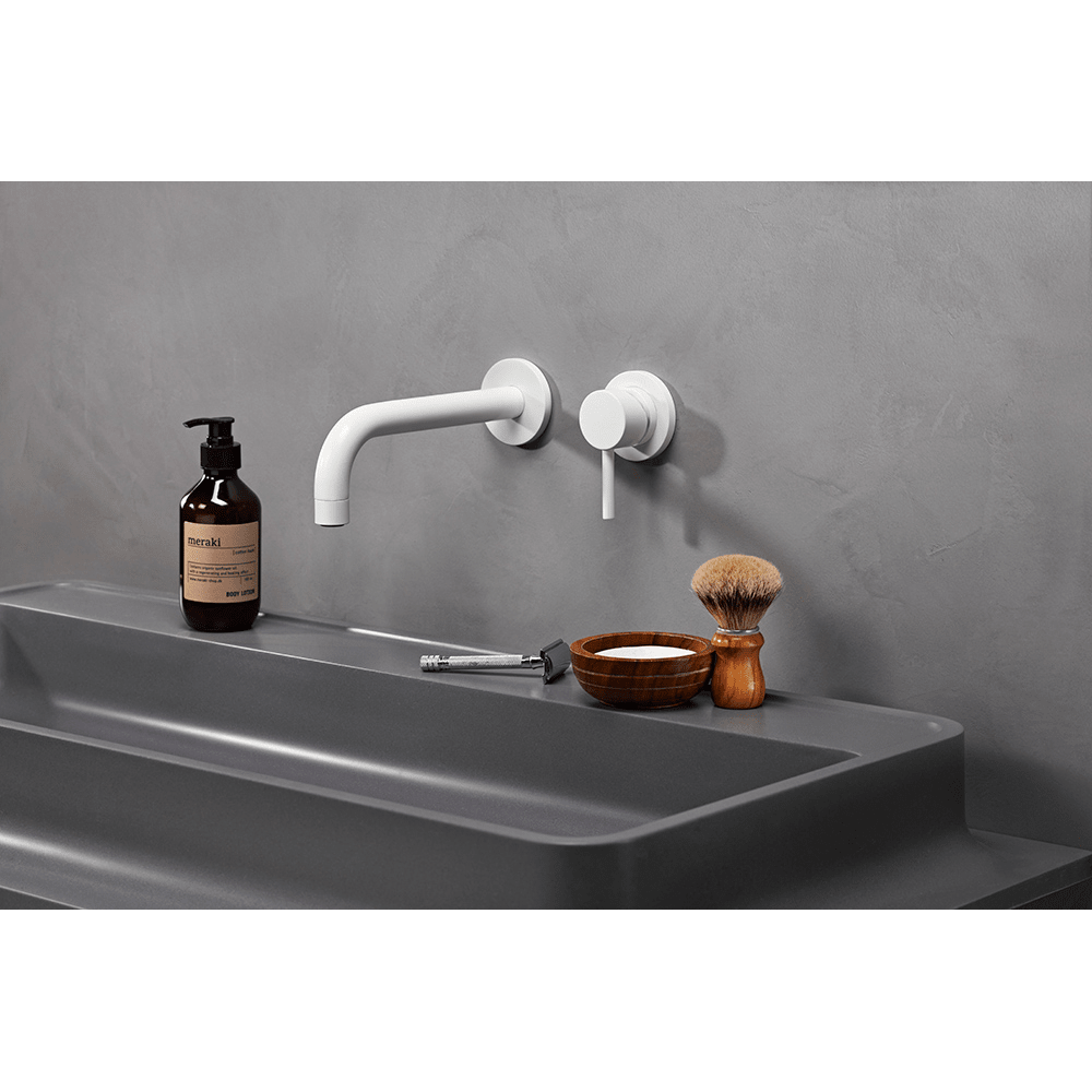 Vtwonen Afdekset Bad Curve voor Wastafelkraan 20 cm Powder White