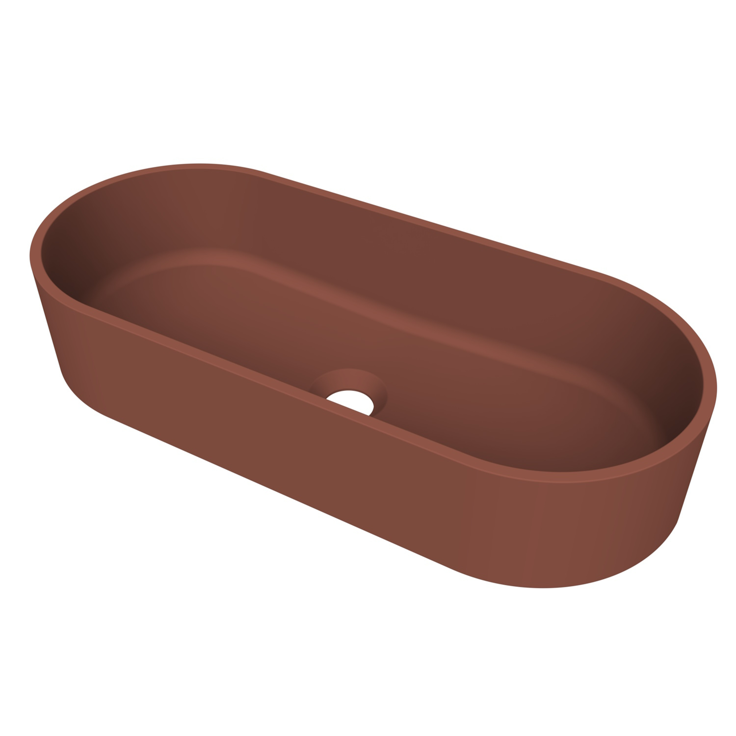 Arcqua Case Opbouw Waskom Ovaal 60x26 Mat Terracotta