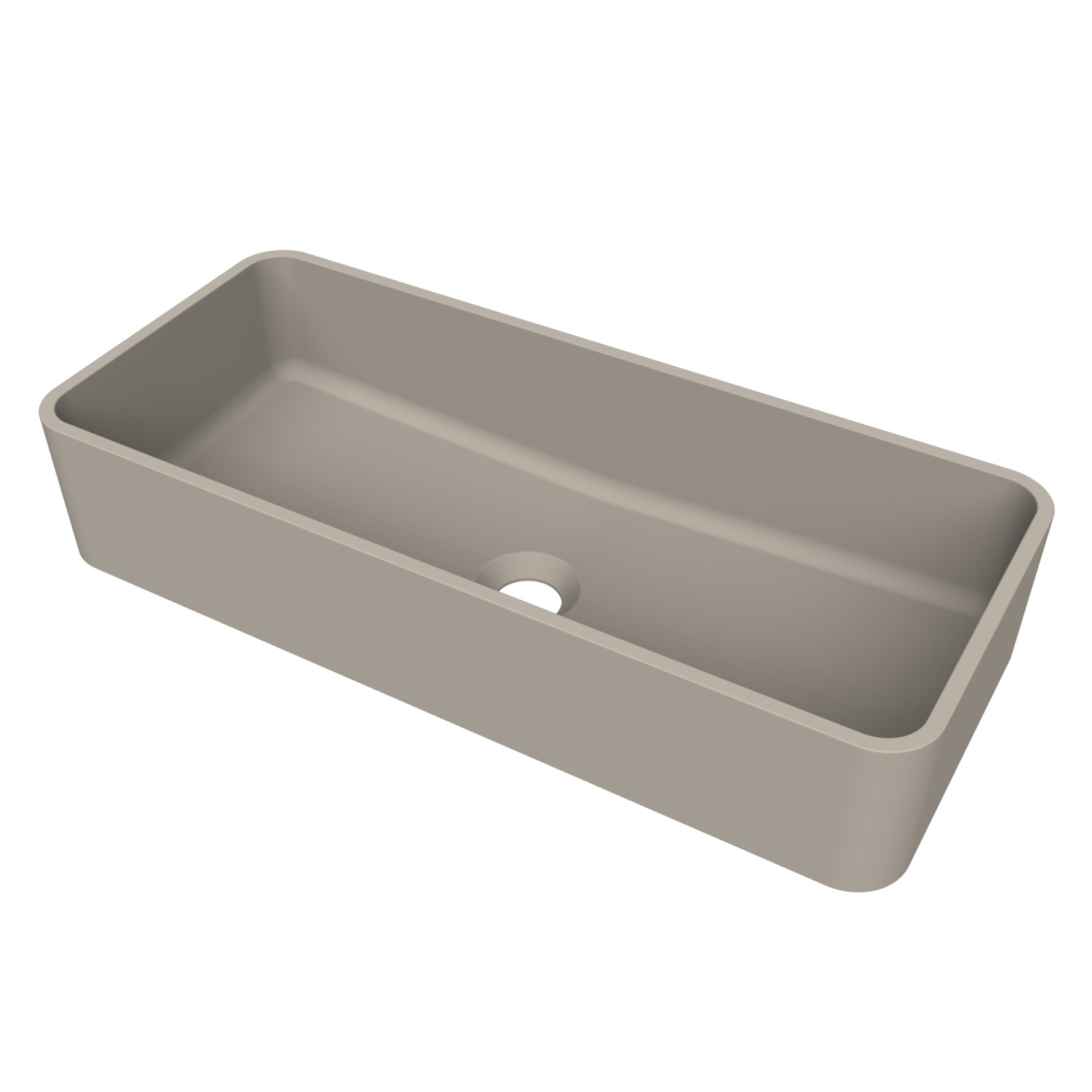 Arcqua Case Opbouw Waskom Rechthoek 60x26 Mat Klei