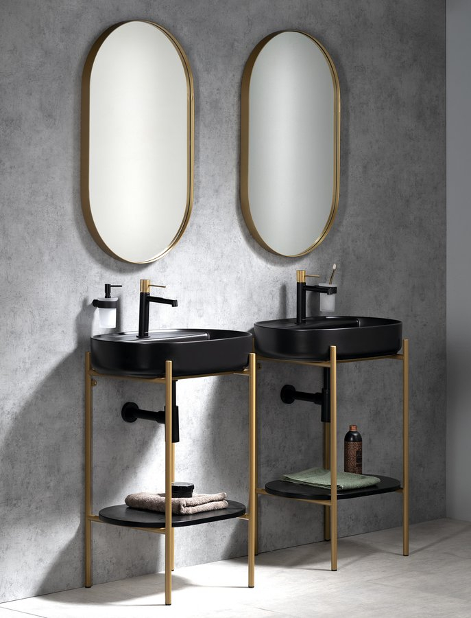 Sapho Badkamer Set  Puno Goud Mat en Zwart
