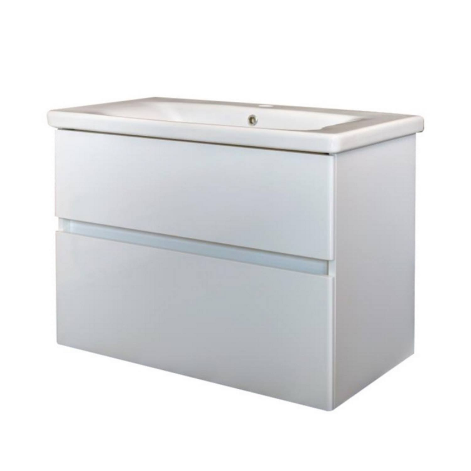 Badkamermeubel Best Design Quick-Greeploos 100x56x44cm Onderkast + Wastafel Wit product afbeelding