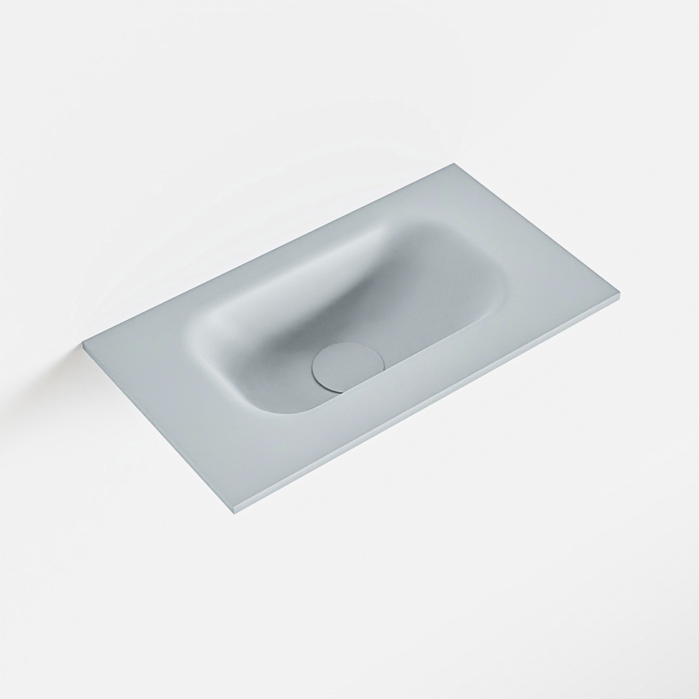MONDIAZ EDEN Clay solid surface inleg wastafel voor toiletmeubel 40cm. Positie wasbak midden