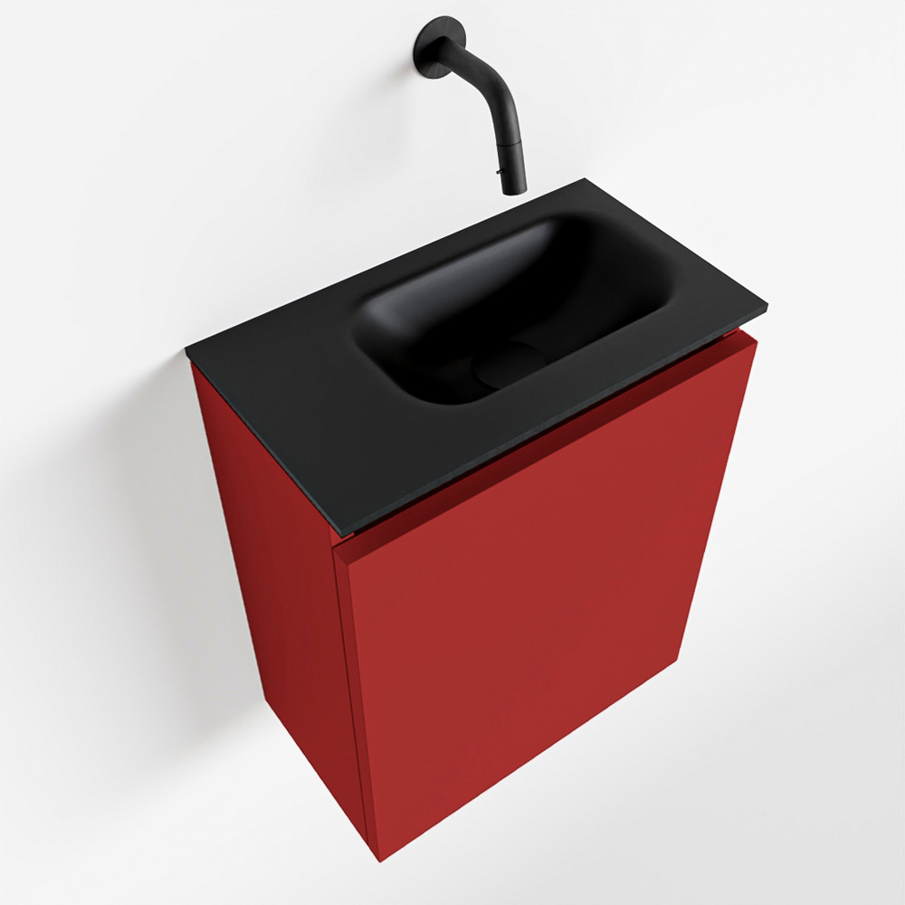 MONDIAZ TURE 40cm toiletmeubel fire. EDEN wastafel urban rechts geen kraangat product afbeelding