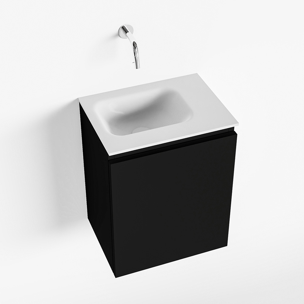 MONDIAZ OLAN 40cm toiletmeubel urban. LEX wastafel talc links geen kraangat product afbeelding