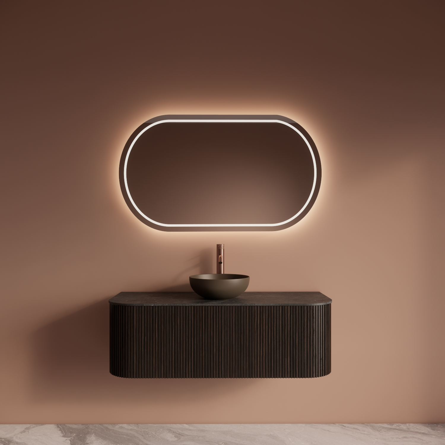 Gliss Design Badkamermeubelset Alluro 120 cm Ebony