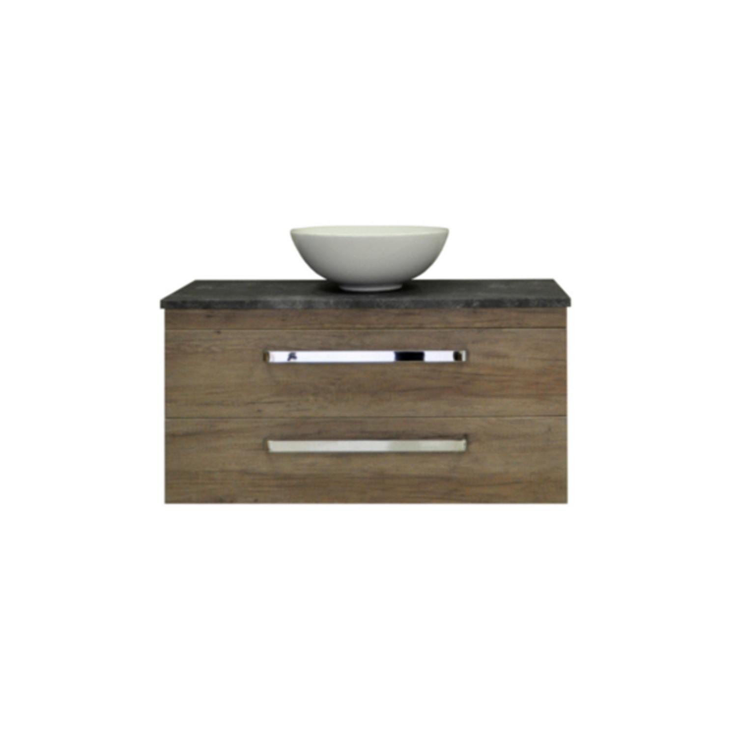 Badkamermeubelset Sanicare Q11 2 Laden 100cm Hoogglans Wit (spiegel optioneel) product afbeelding