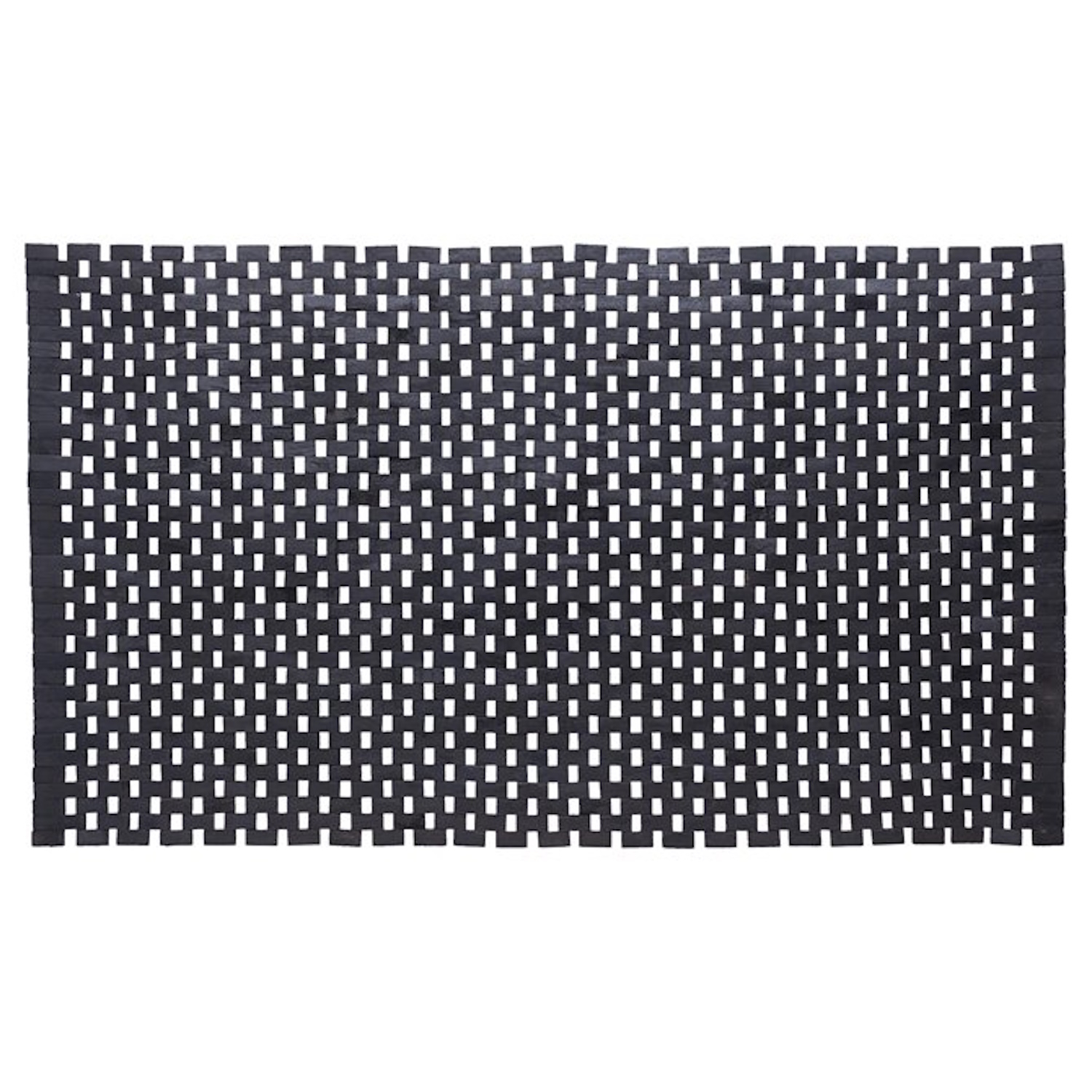 Badmat Sealskin Woodblock 52x90 cm Teak Zwart