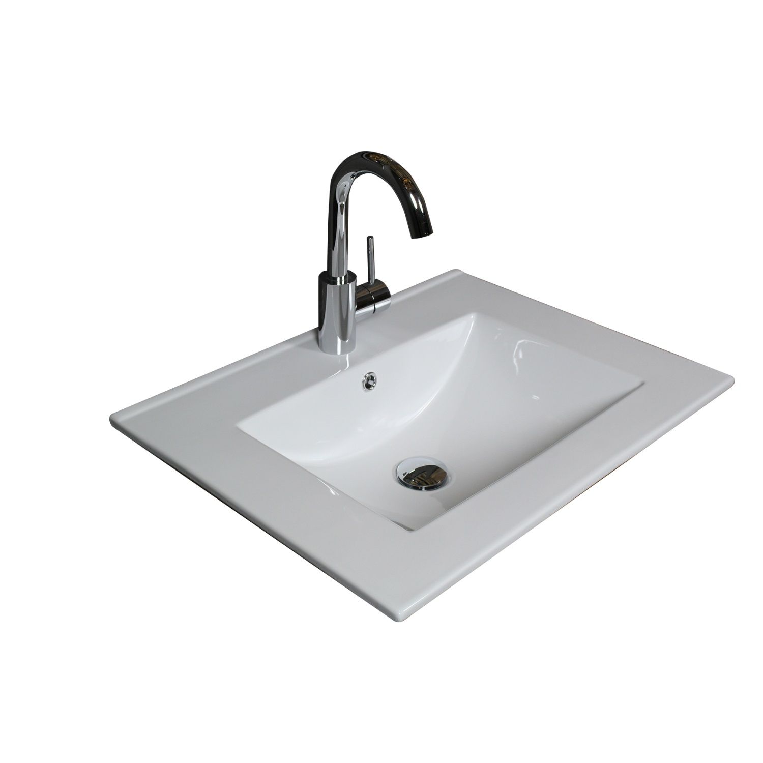 Badmeubelset BWS Salt 60x46cm Greeploos 2 Lades Met Wastafel Acryl 1 Kraangat Scotch Oak
