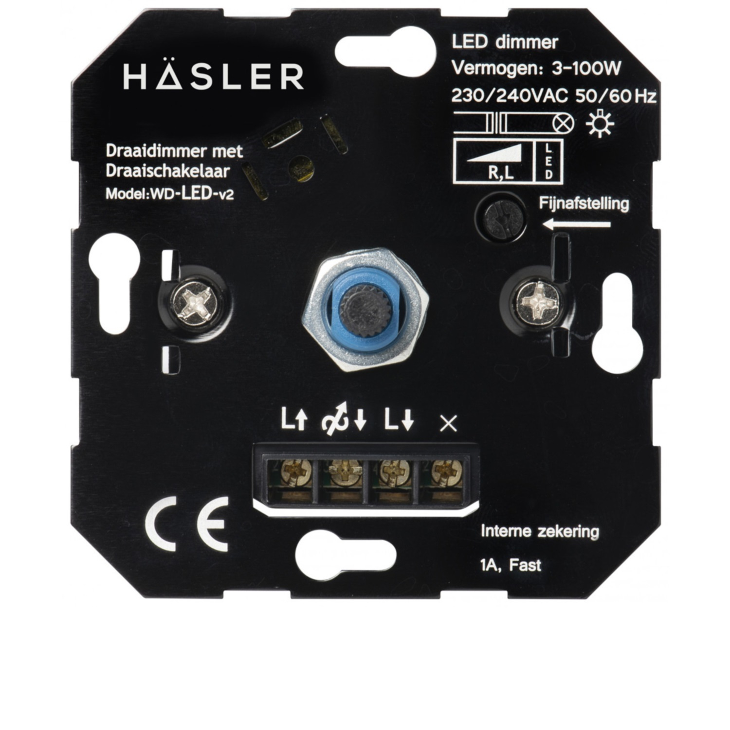 Hasler Bediening 230V dimmer: geschikt voor BuschJäger afdekmateriaal