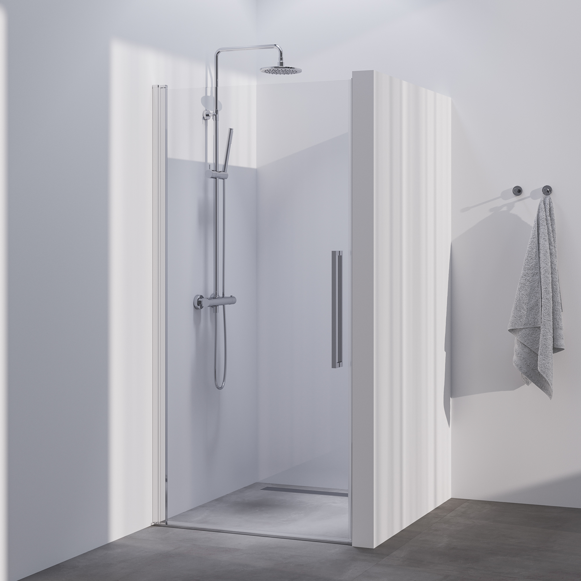 Brauer Season nisdeur model A met draaideur helder glas 70x200 omkeerbaar incl. glascoating Season-Chroom