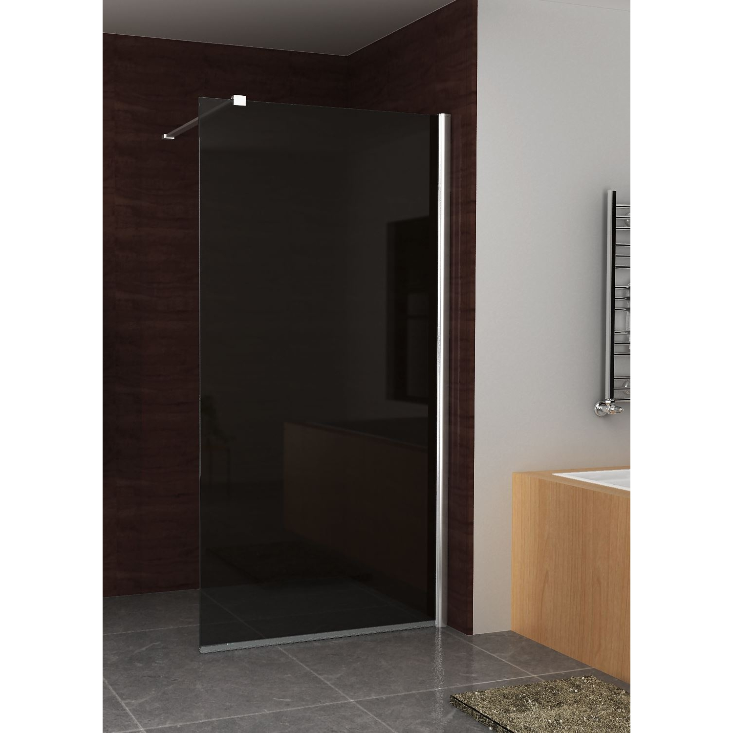 BWS Douchewand Rookglas 10mm | Nano Coating | Inloopdouche (Alle maten)