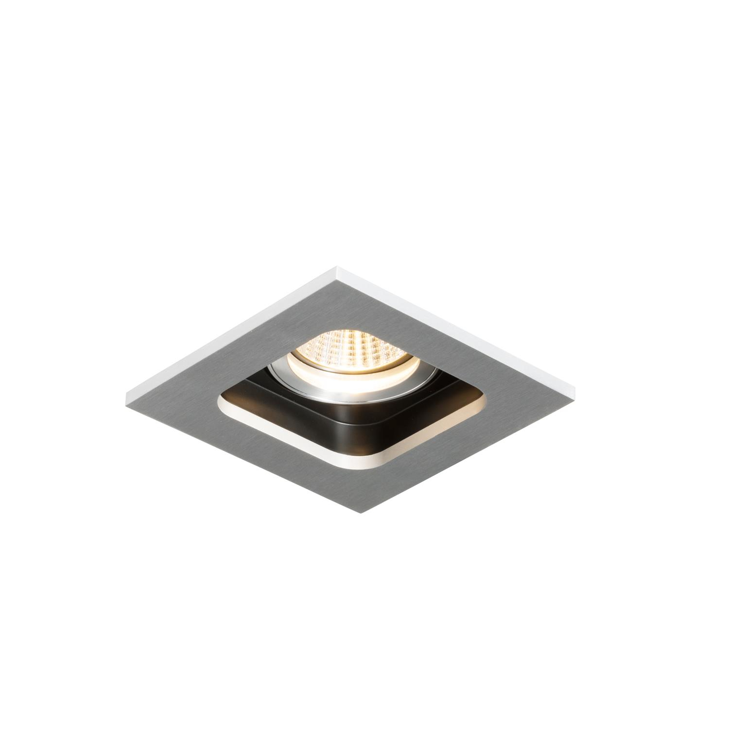 Inbouwspot BWS Kiana 1 LED 10x10x9cm 575L 7W Vierkant Aluminium