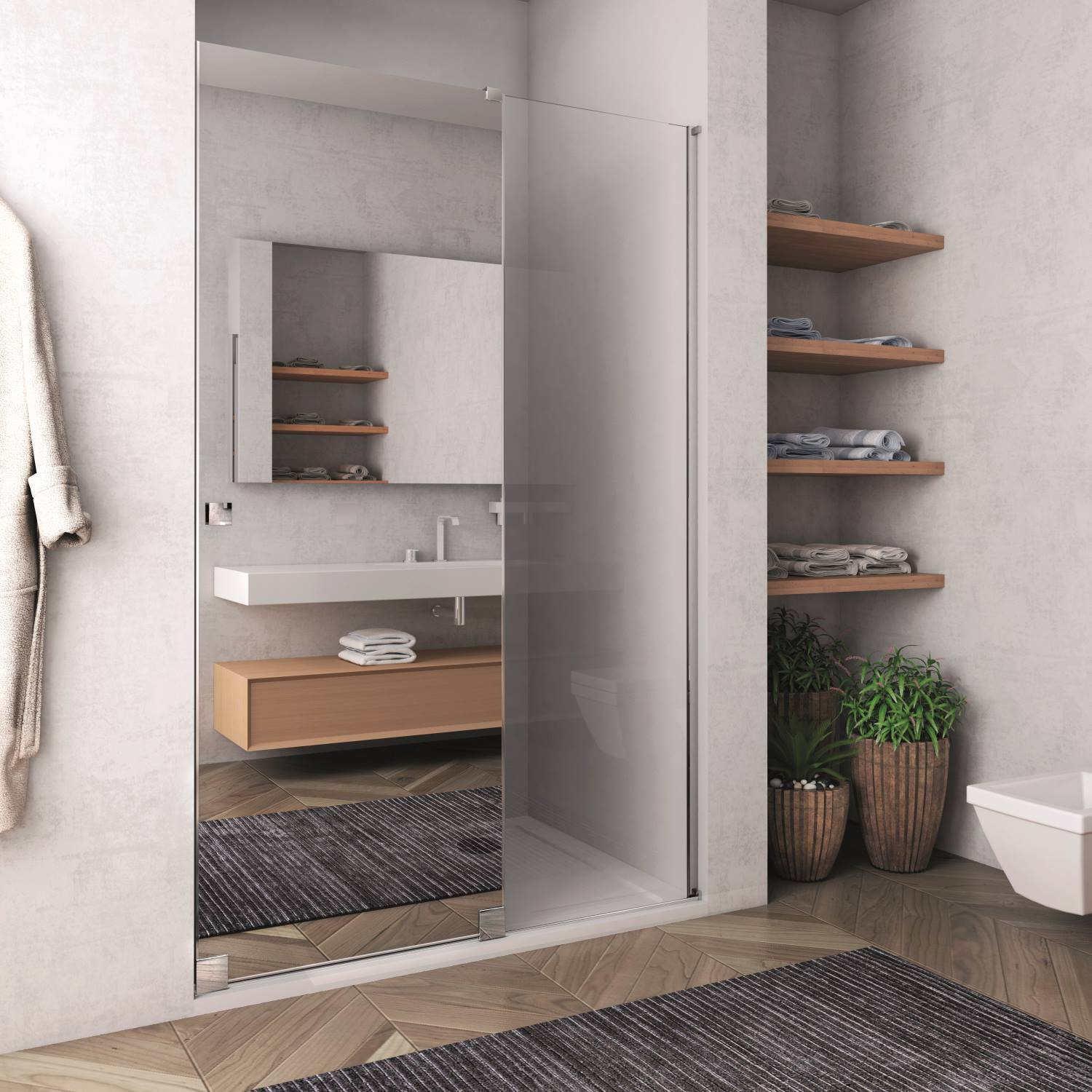 Nisdeur Lacus Capri 2 160x210 cm 8mm Nano Helder en Spiegelglas