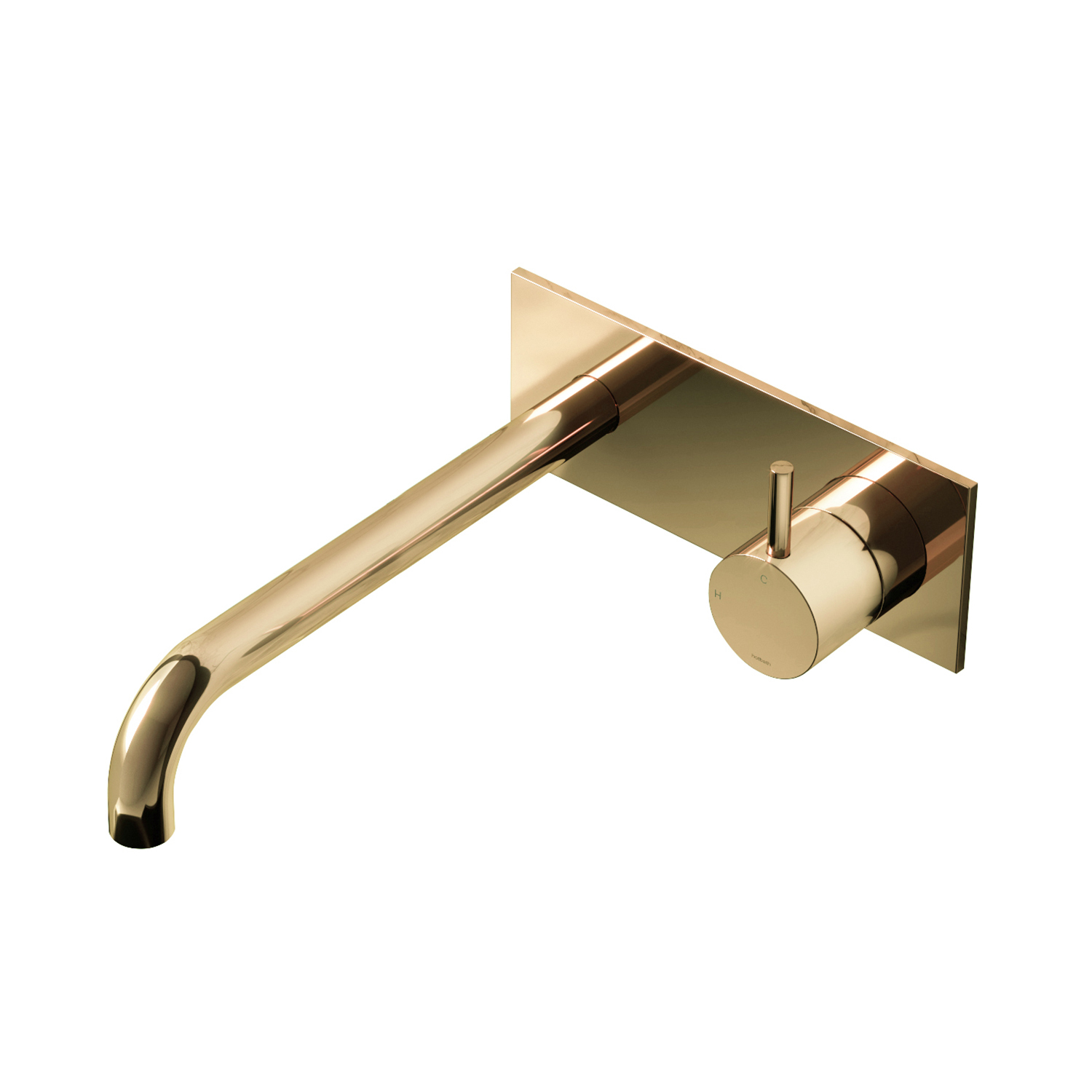 Inbouw Wastafelmengkraan Hotbath Cobber 3+3 Inbouwsysteem 1-hendel Gebogen 25 cm Gepolijst Messing product afbeelding
