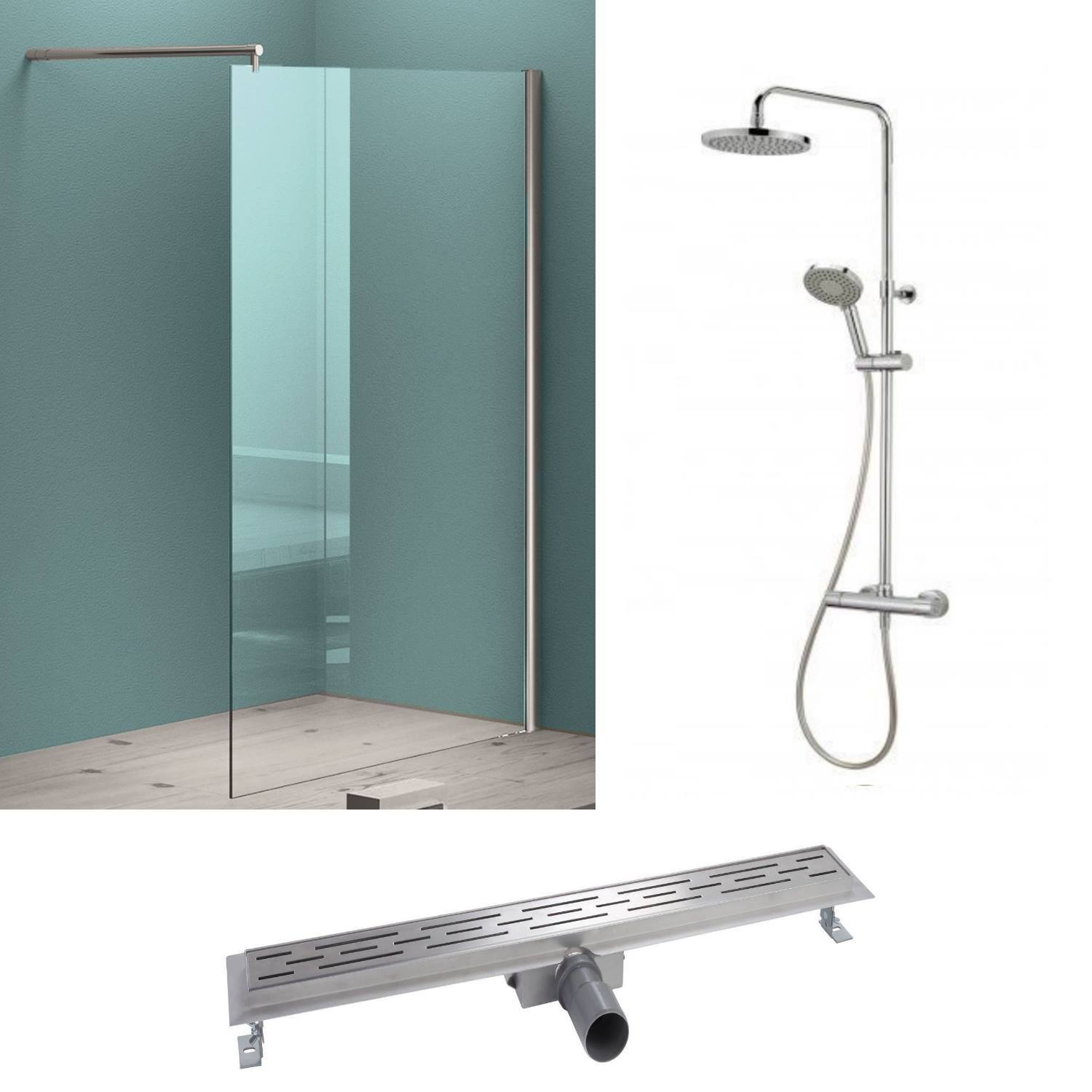 Tegeldepot Combi Deal Aktie Douchewand Chroom tegeldepot kopen in de aanbieding