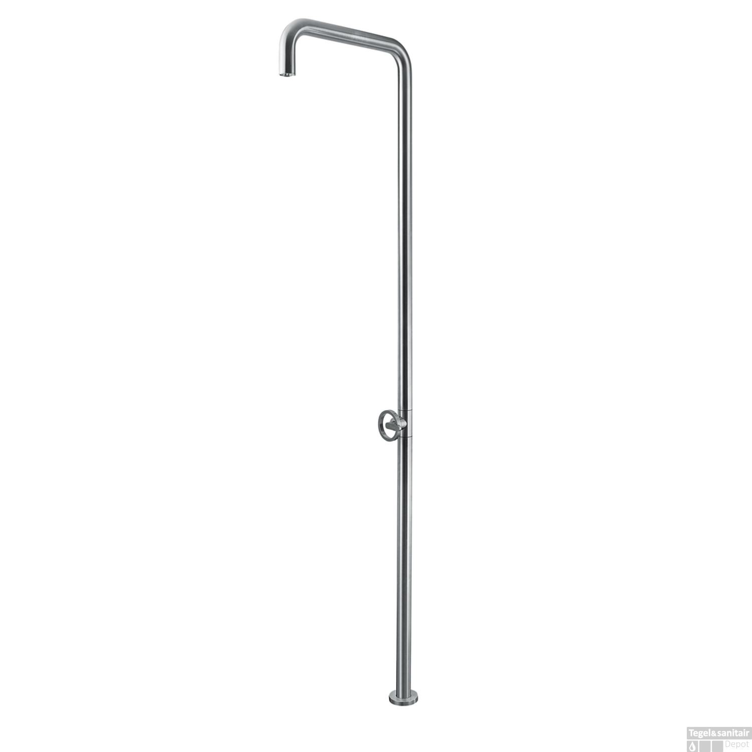 Buitendouche Plieger Napoli met Mengkraan 210cm RVS