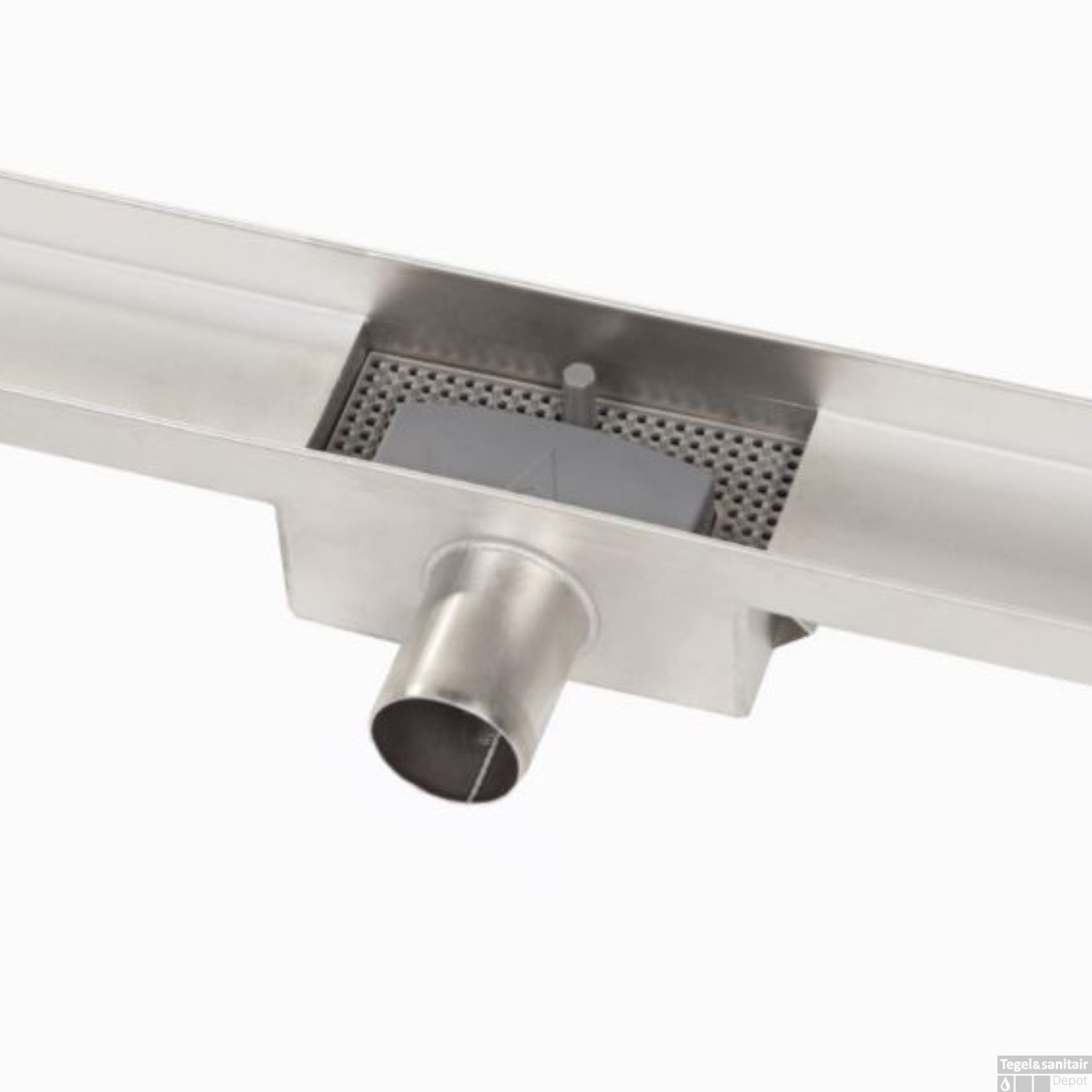 Douchegoot Brauer RVS Geborsteld Zonder Flens 70x7 cm Standaard Rooster